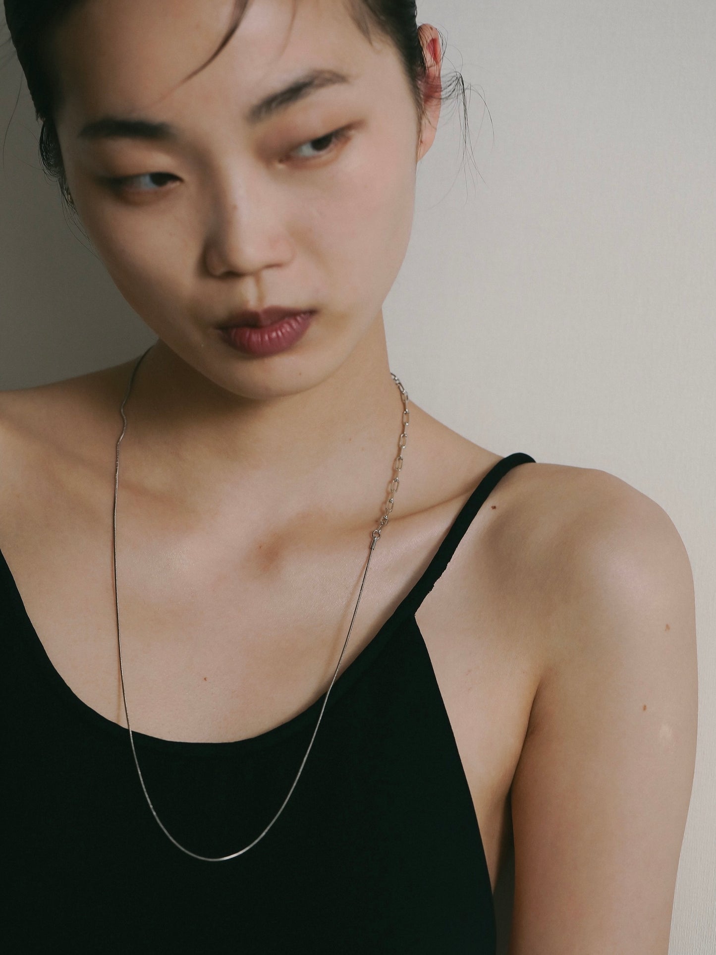 Chain×Snake Necklace (Silver)