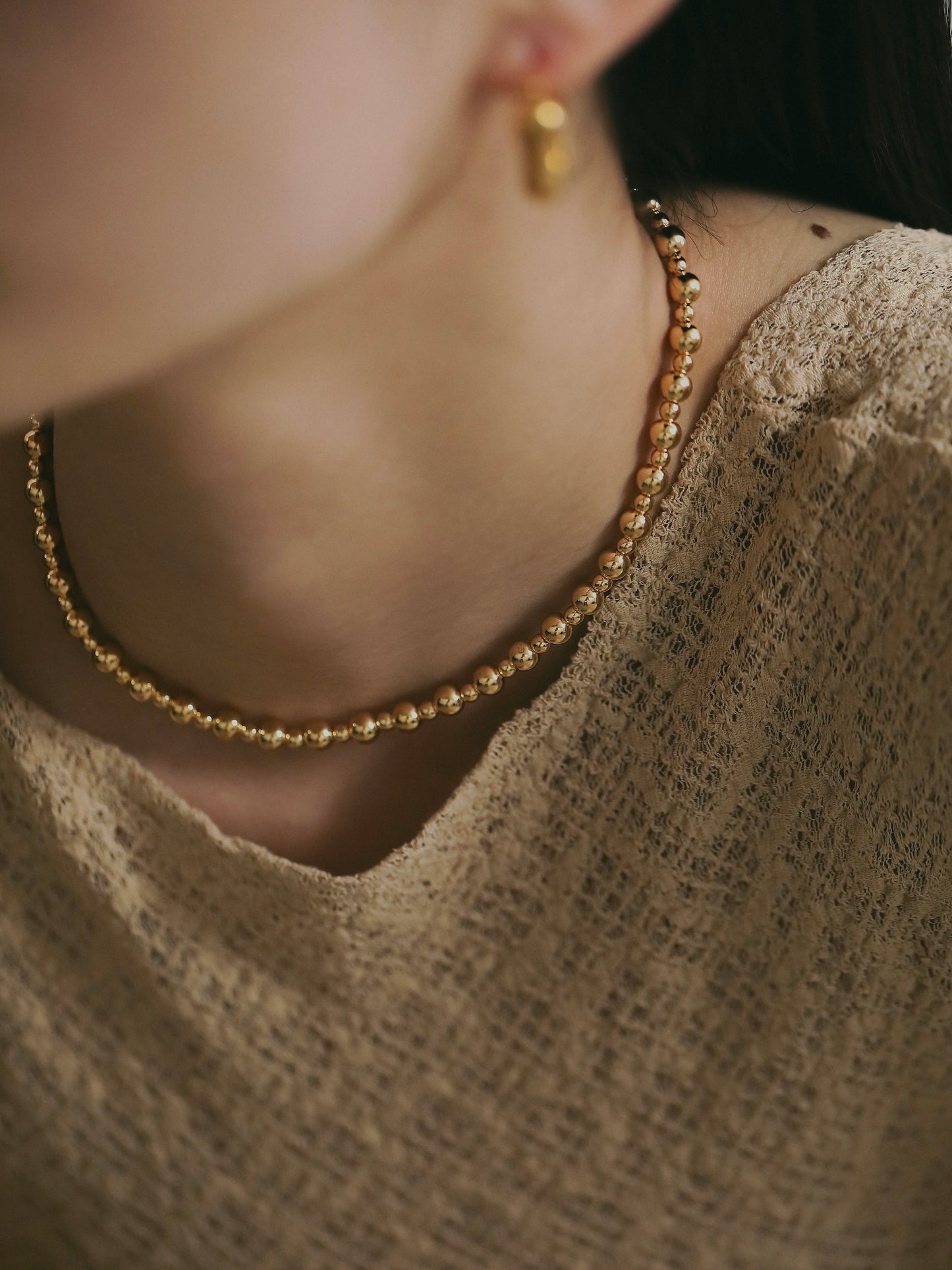Tsubu Necklace (Gold)