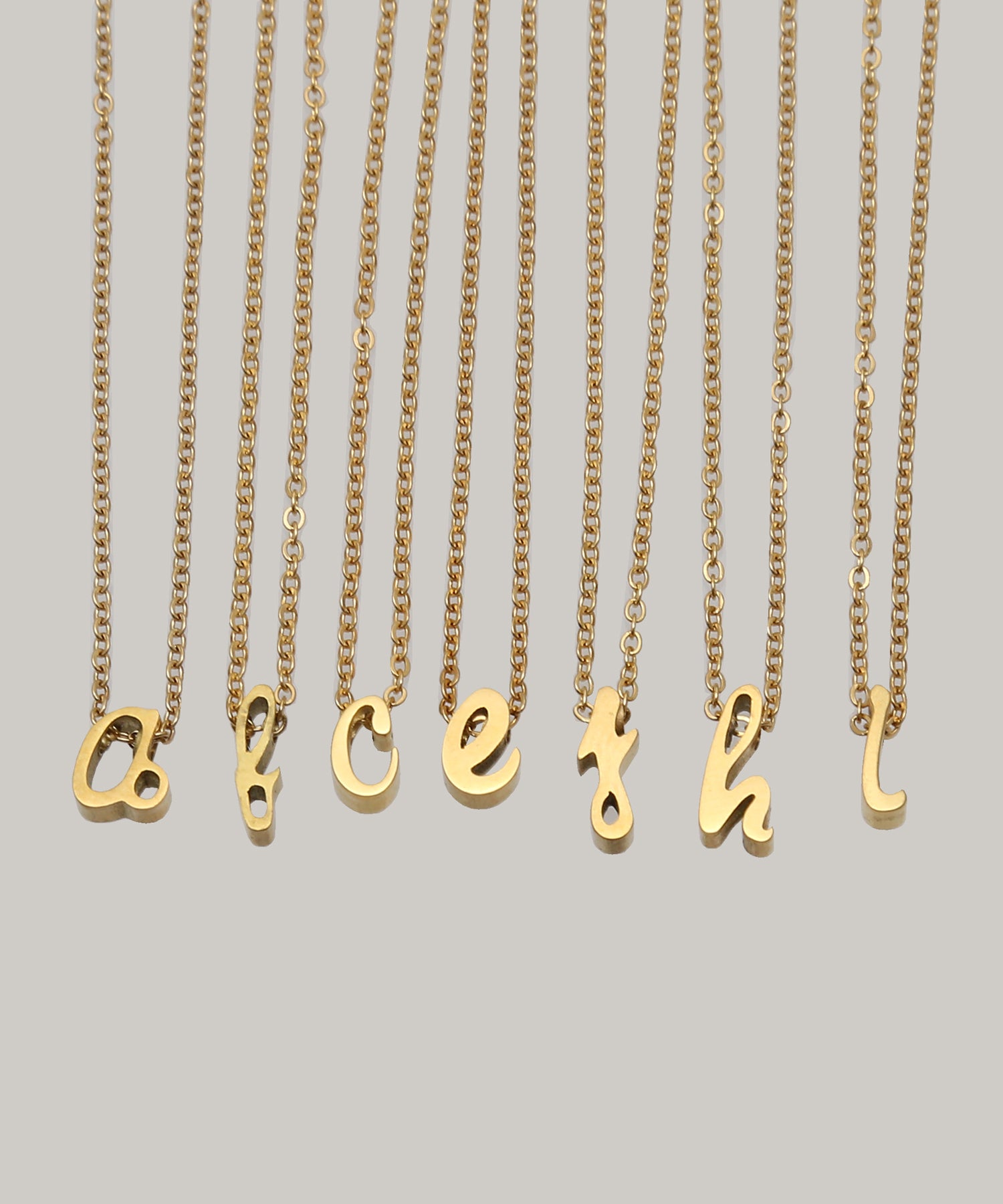 316L］Small initial Necklace (Gold) – TRES