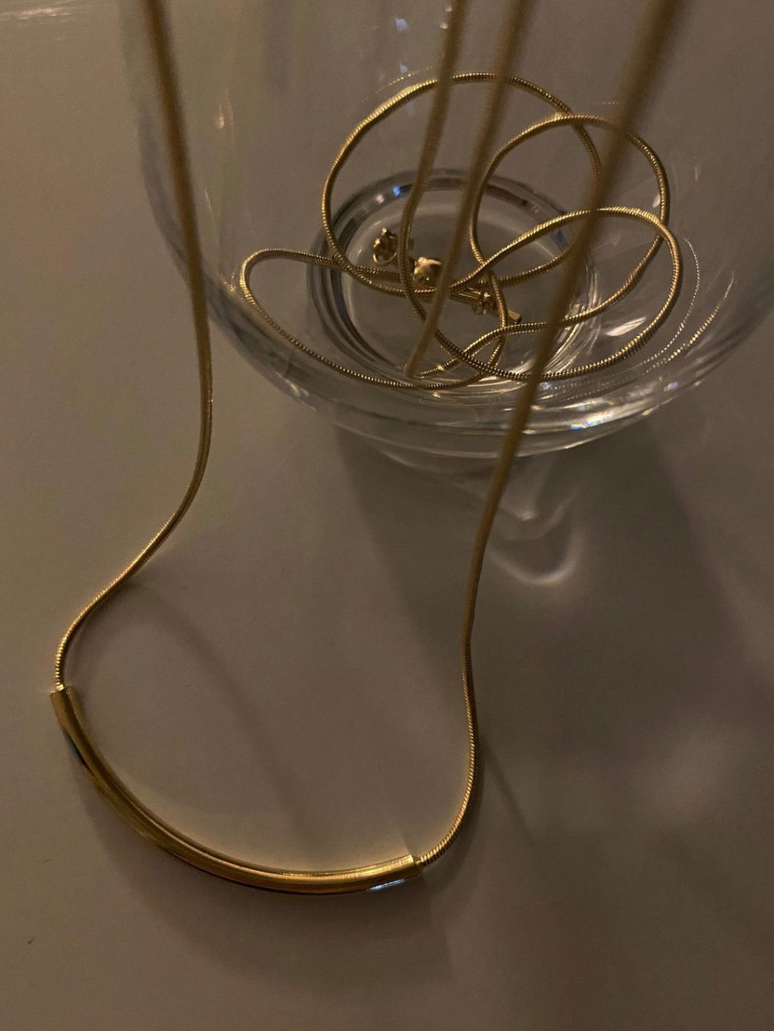 tres Plate Necklace (Gold) 4