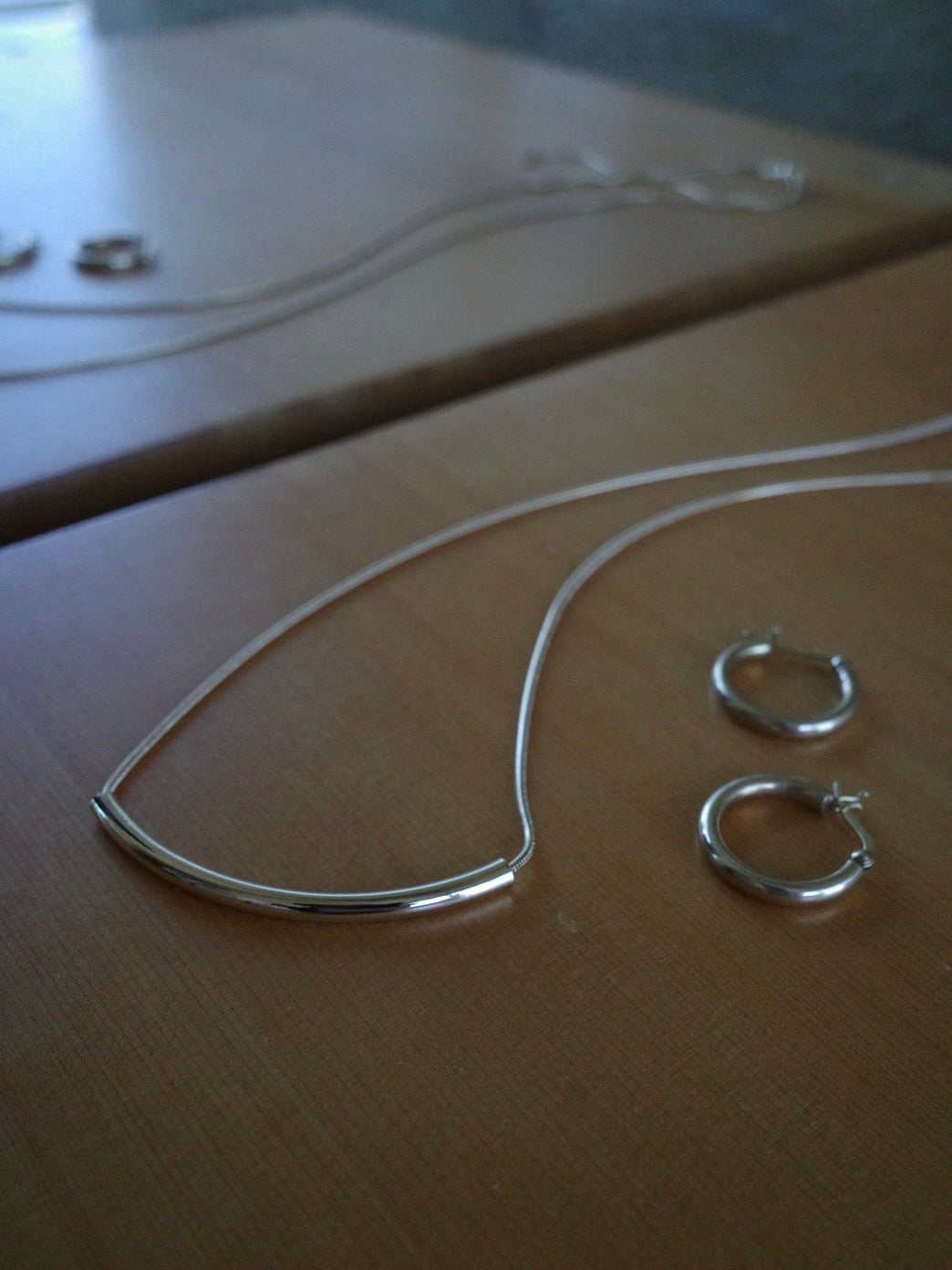 tres Plate Necklace (Silver) 4