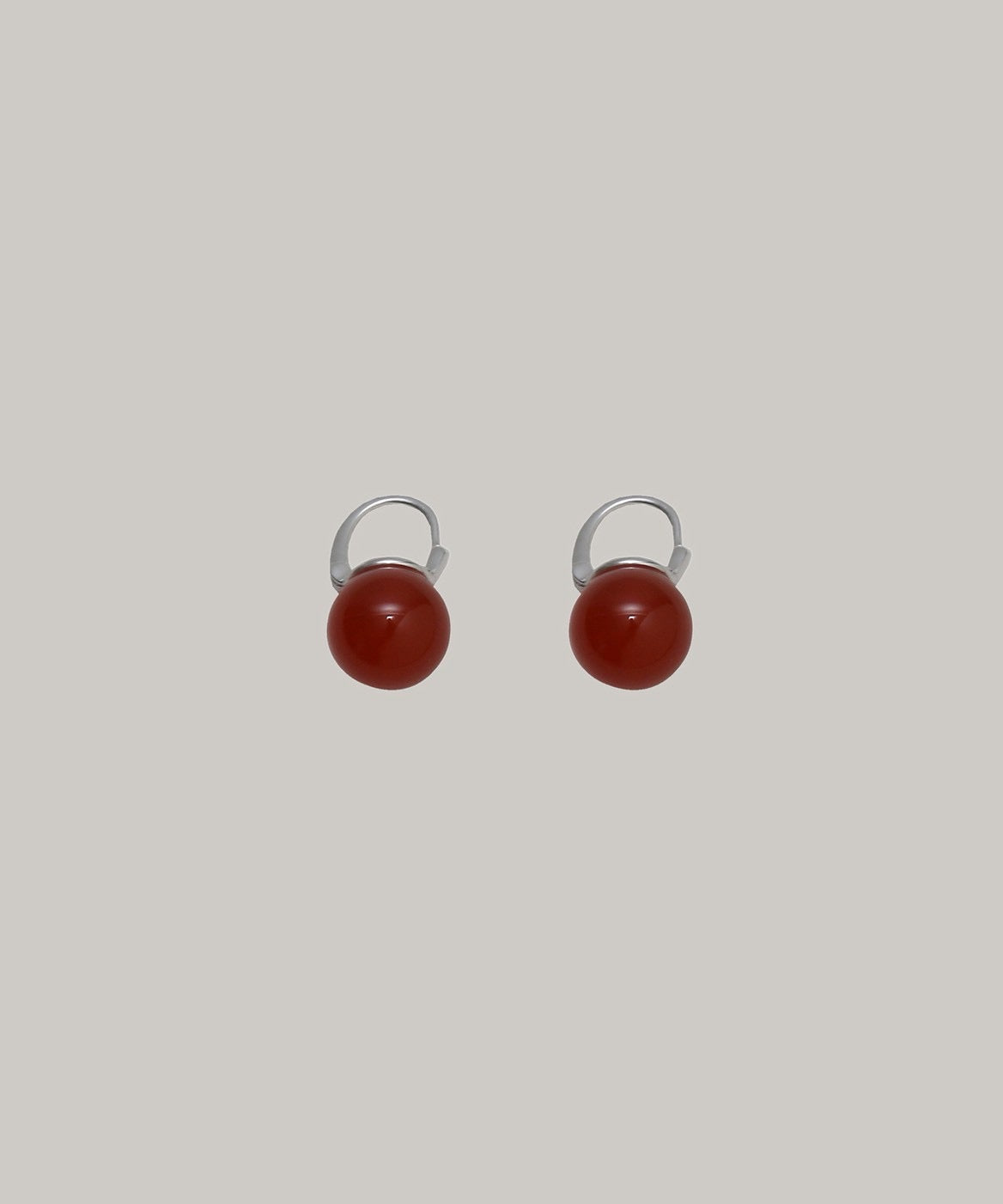 ［silver925］Color stone Pierce (Red)