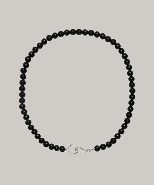 ［silver925］Stone Necklace (Black)