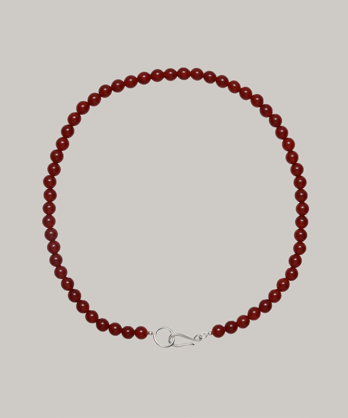 ［silver925］Stone Necklace (Red)