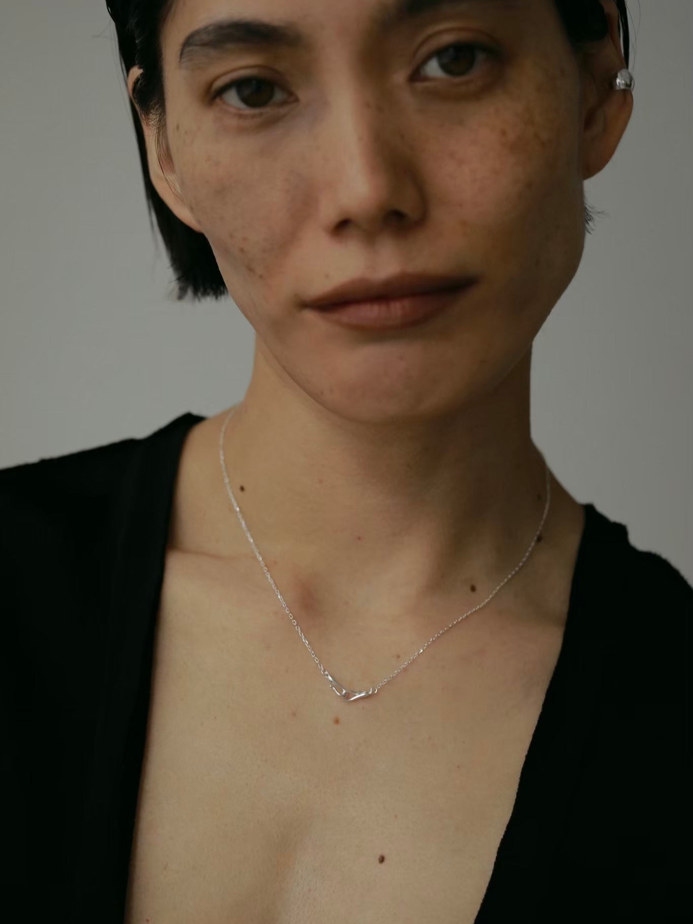 silver925］Hook Necklace (Silver) – TRES