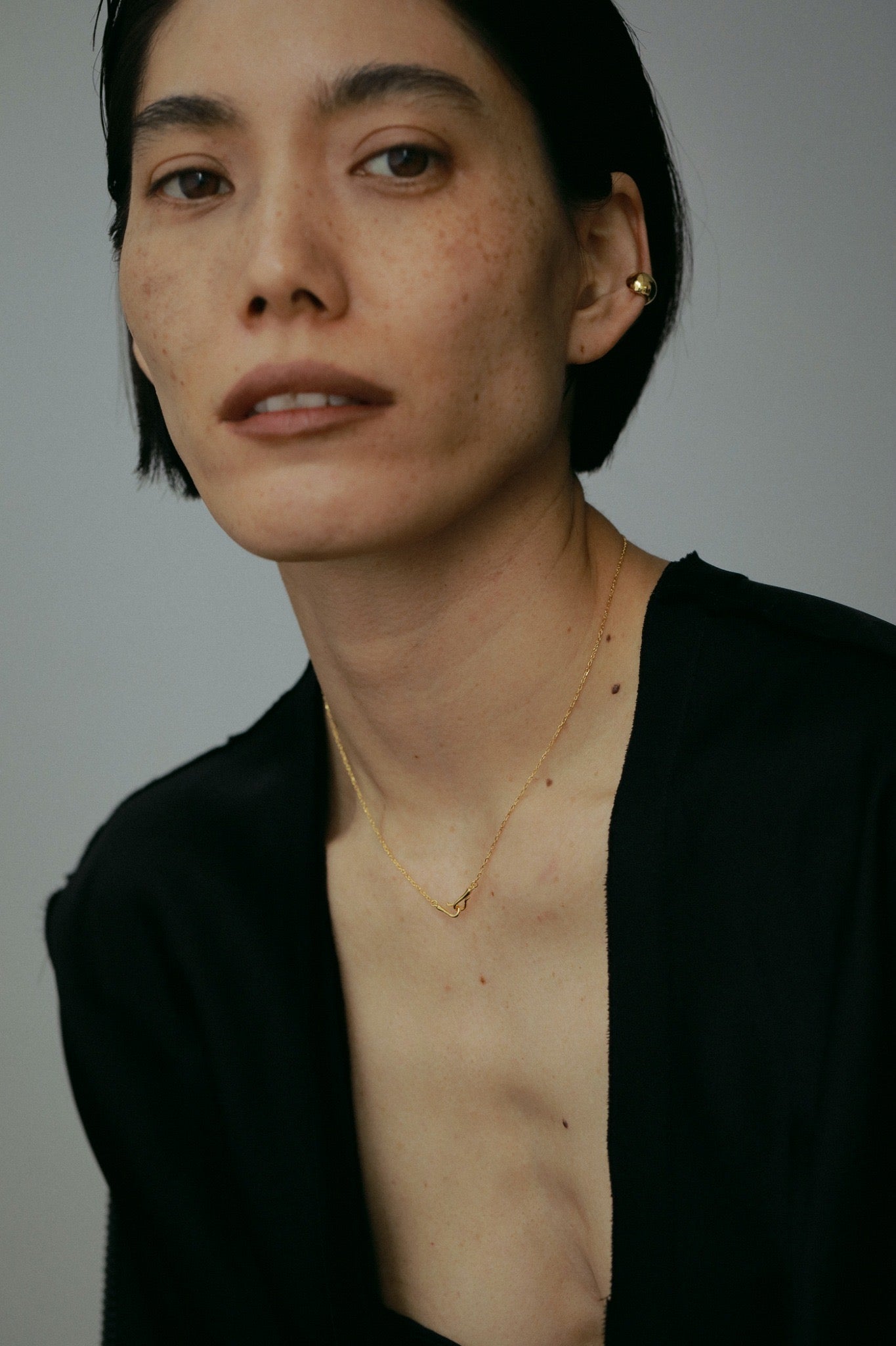 ［silver925］Hook Necklace (Gold)