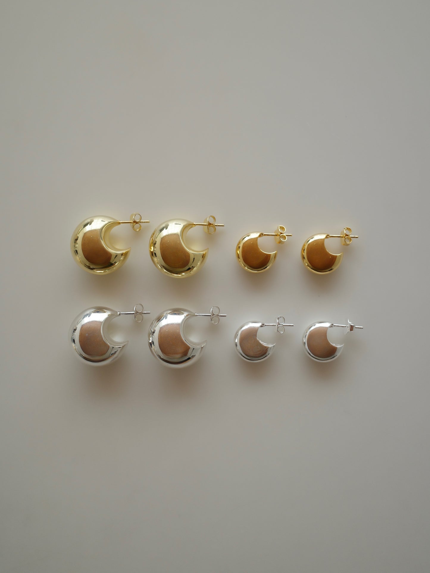 ［silver925］Mini half moon Pierce (Silver)