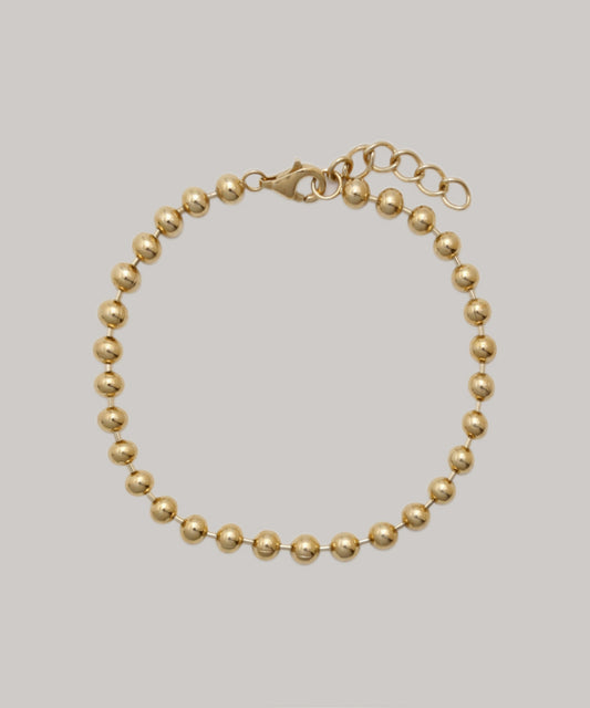 ［Silver925］Ball Bracelet (Gold)