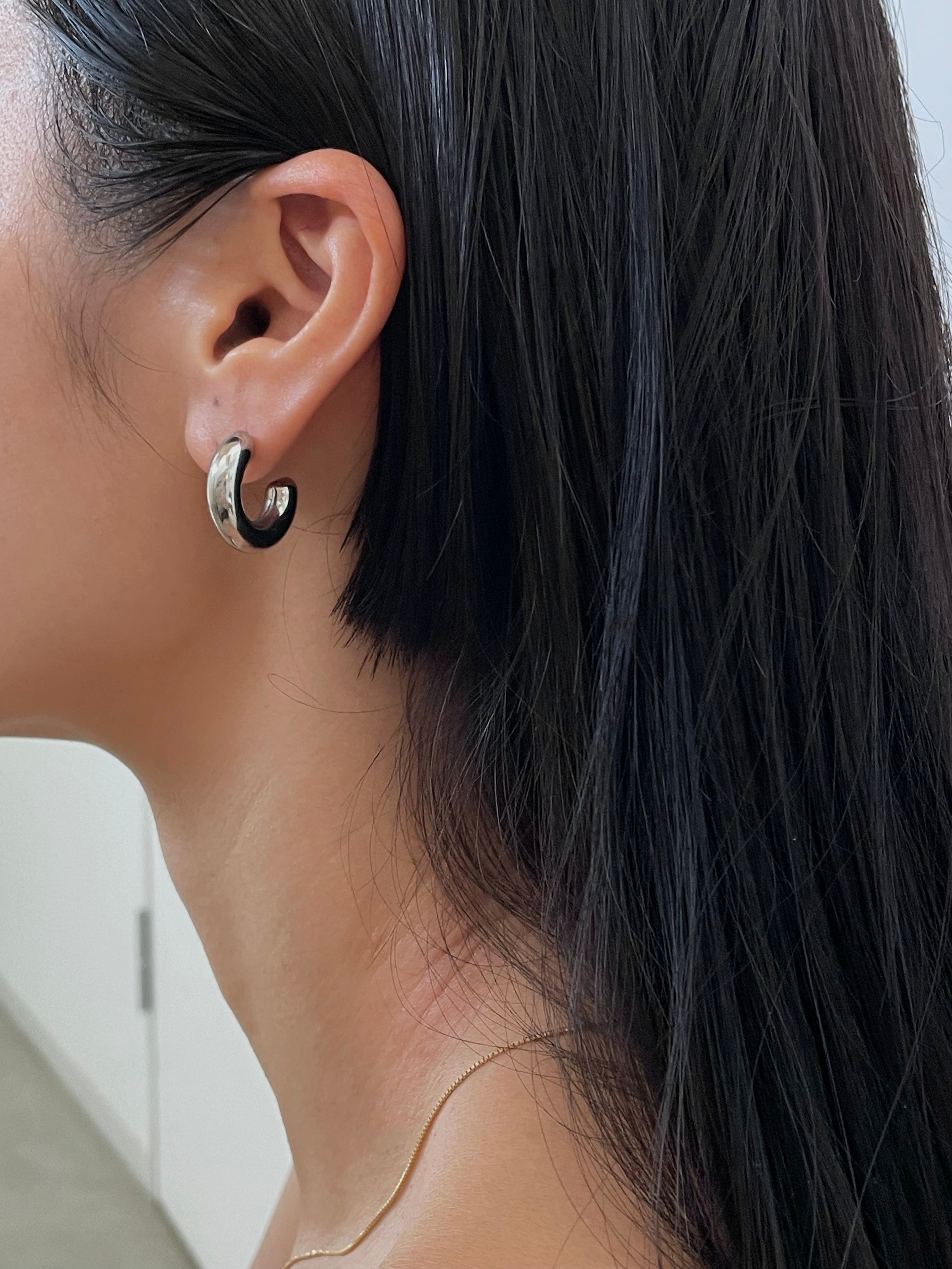 ［サージカルステンレス］C hoop Pierce (Silver)