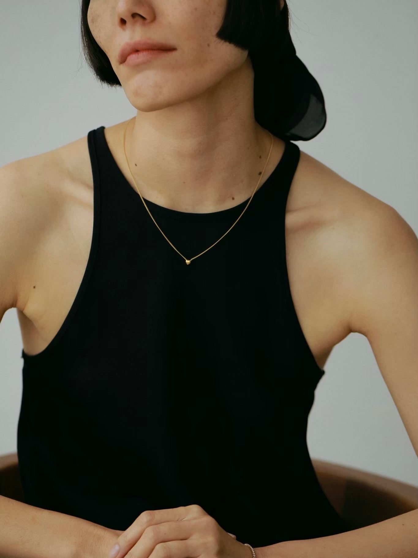 ［316L］Mini heart Necklace (Gold)