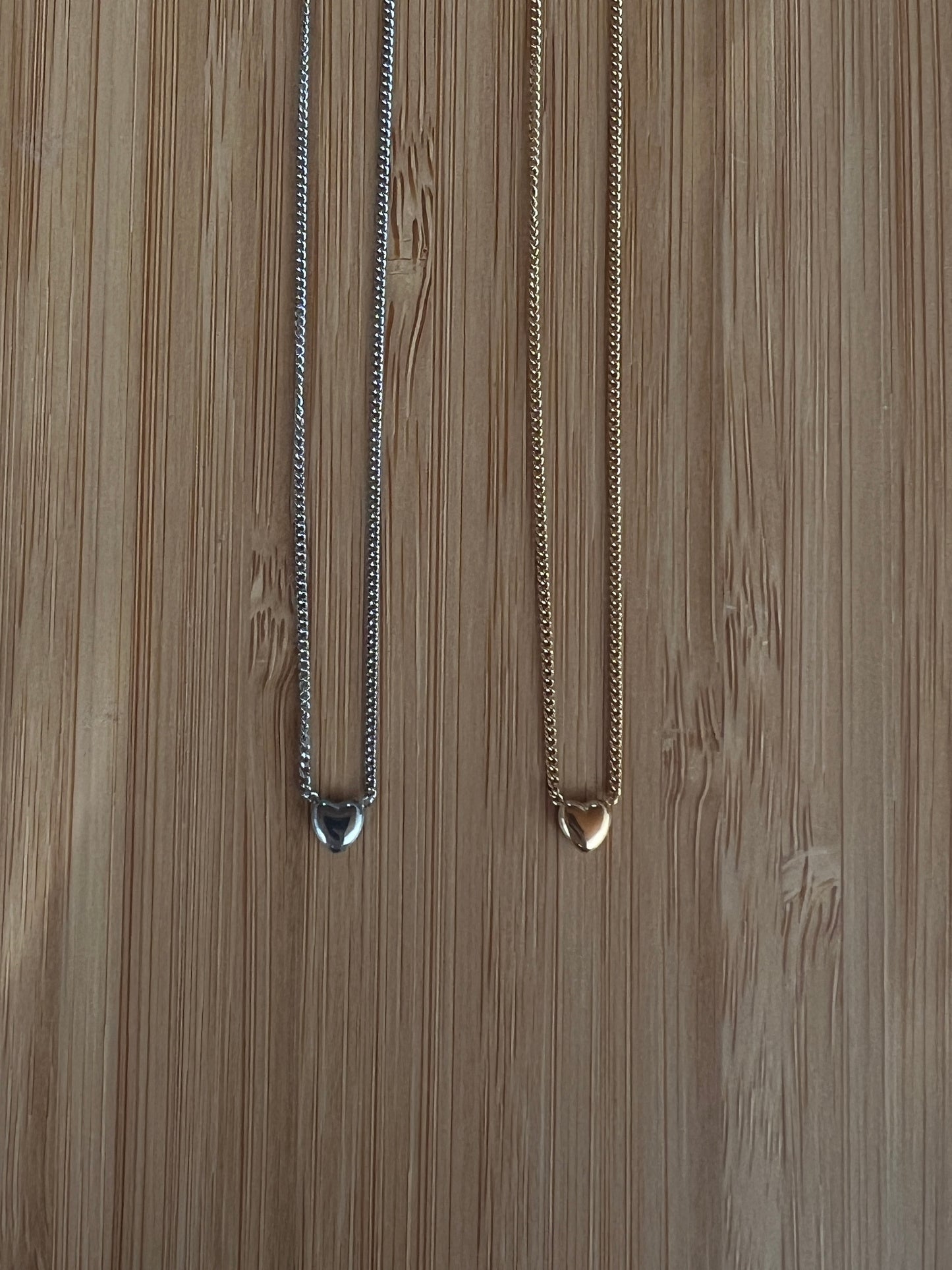 ［316L］Mini heart Necklace (Silver)