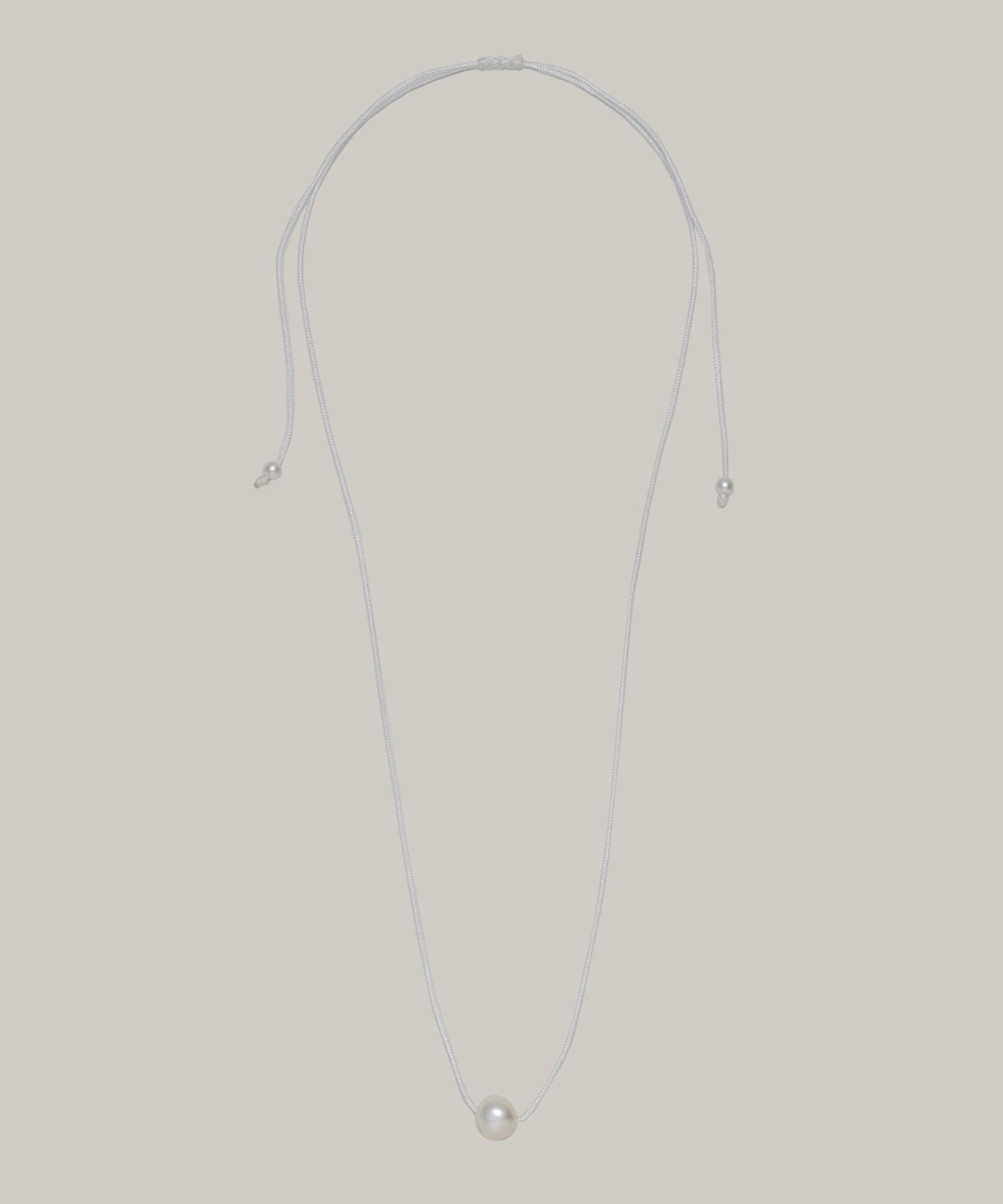 Cord Pearl Necklace (White)