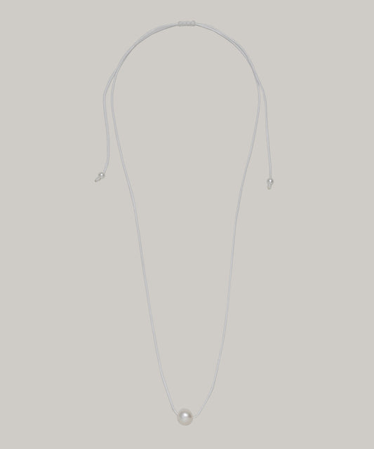 Cord Pearl Necklace (White)