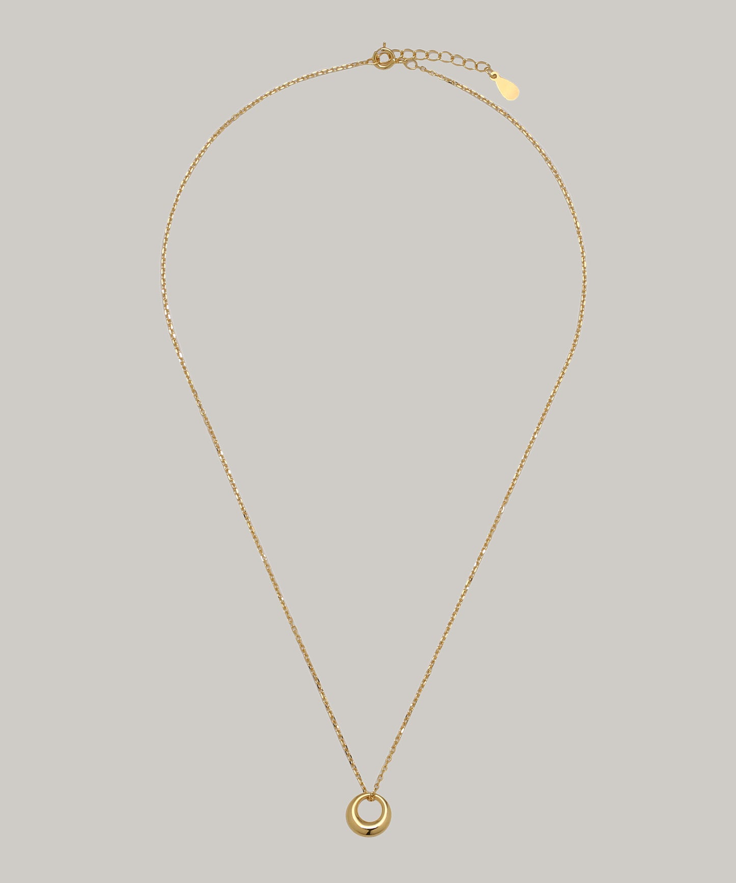 ［silver925］Mini circle Necklace (Gold)