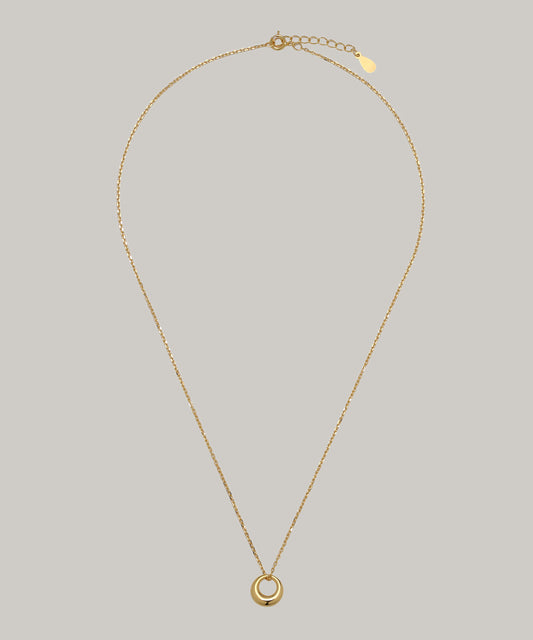 ［silver925］Mini circle Necklace (Gold)