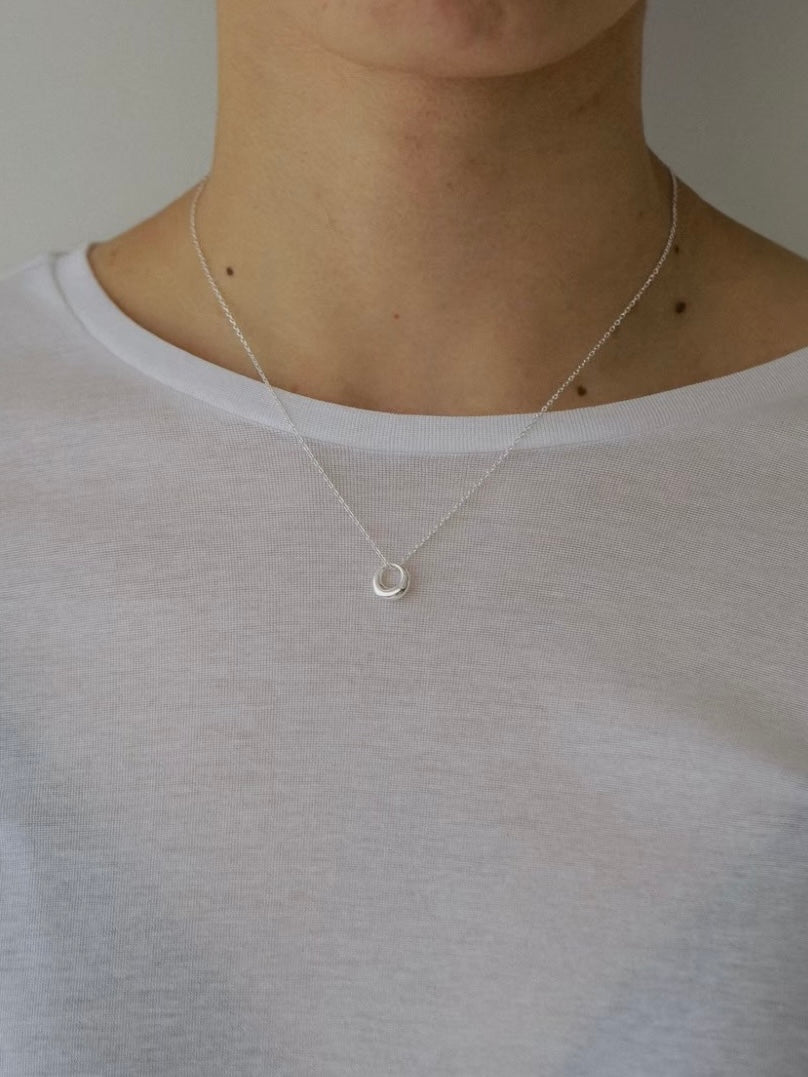 ［silver925］Mini circle Necklace (Silver)