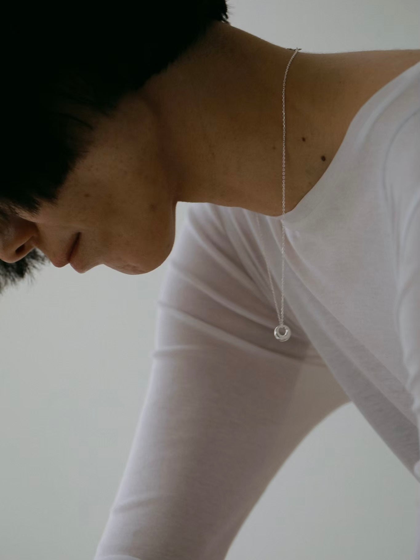 ［silver925］Mini circle Necklace (Silver)