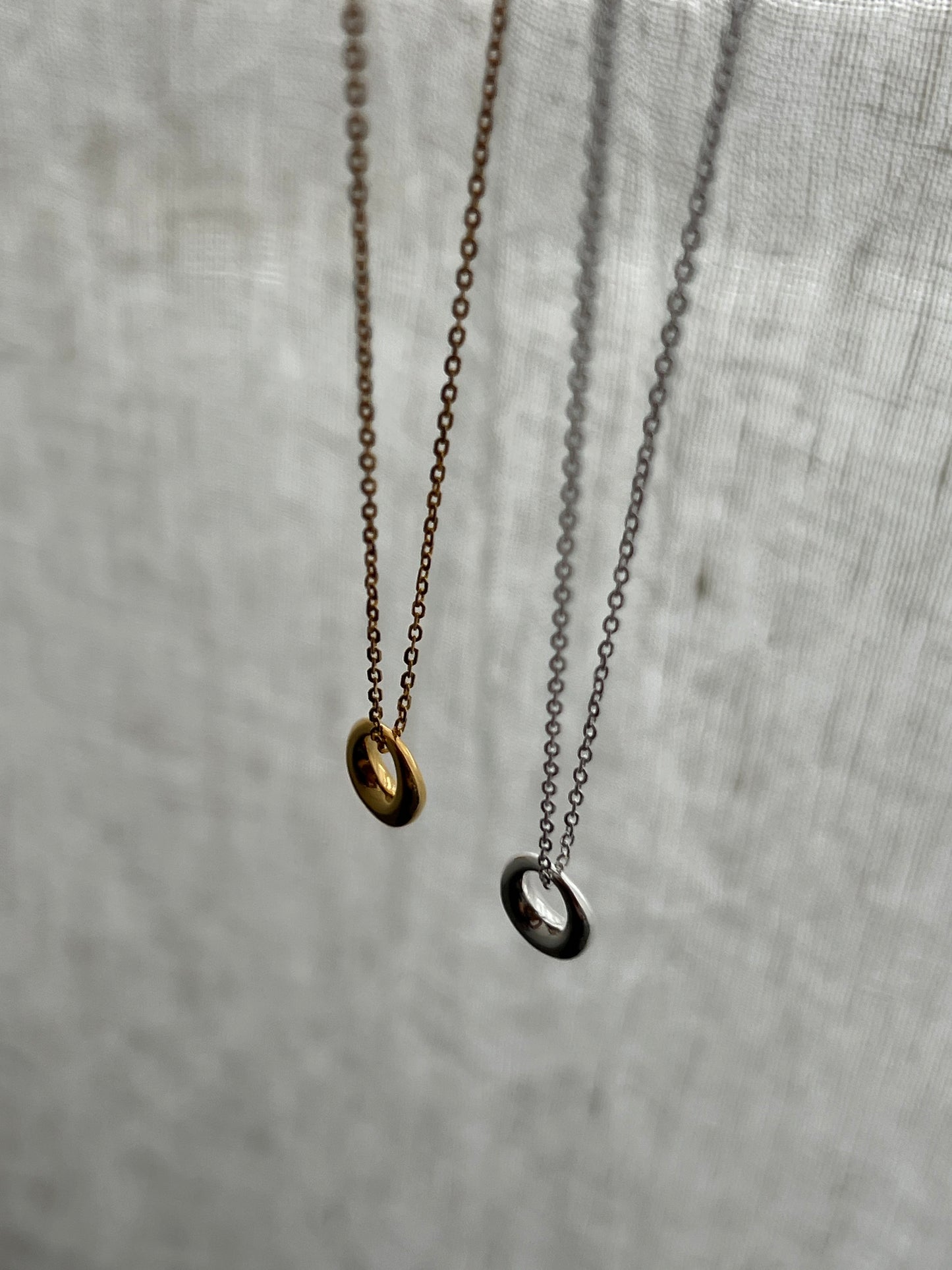 ［silver925］Mini circle Necklace (Silver)