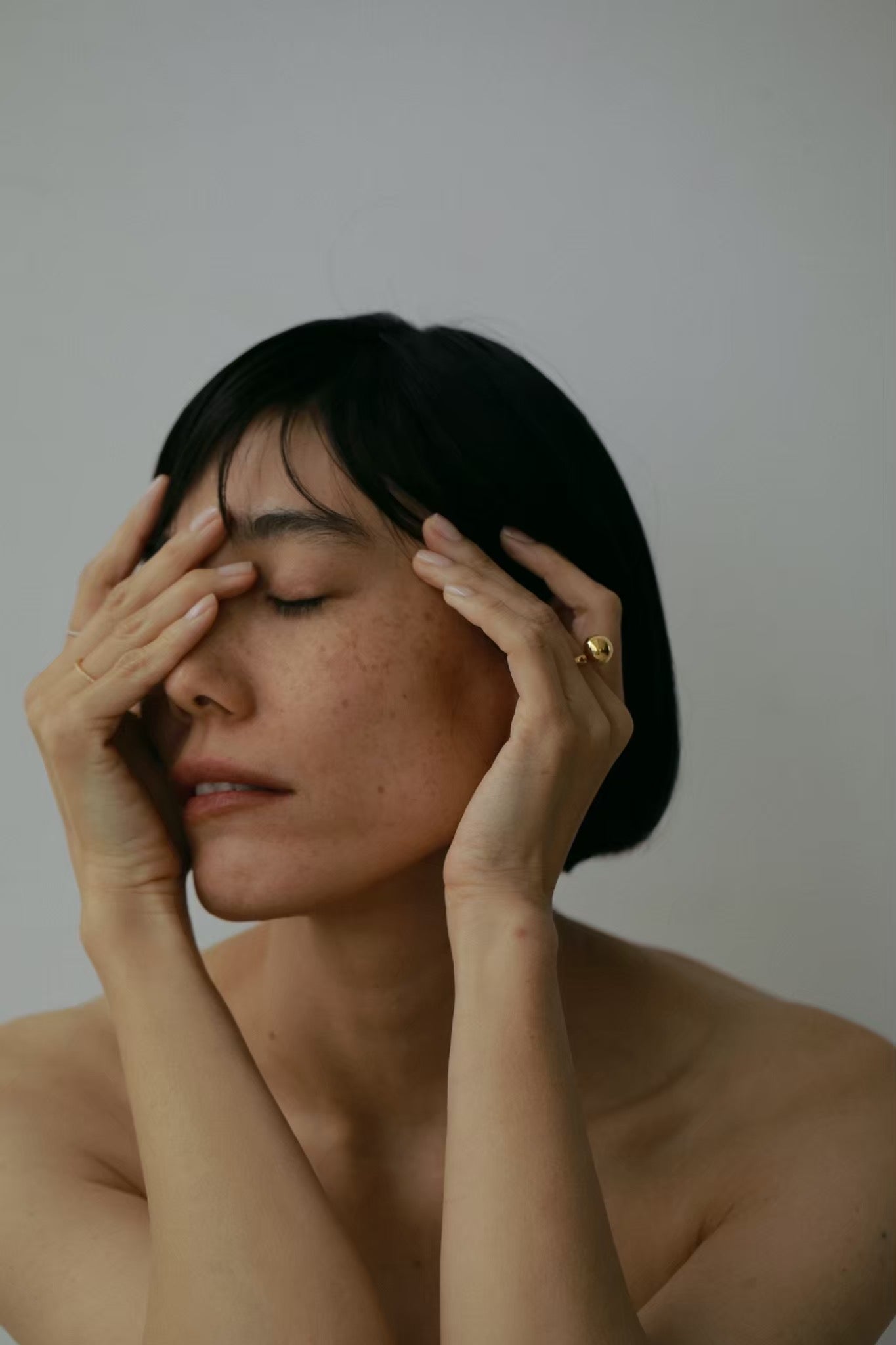 ［silver925］Large ball Ring (Gold)