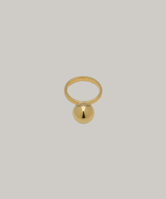 ［silver925］Large ball Ring (Gold)