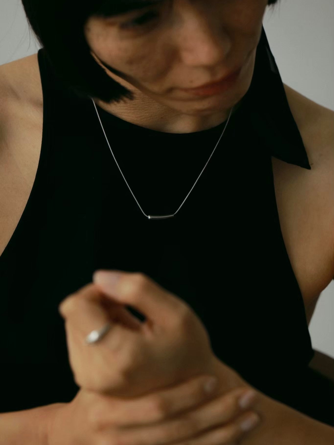 ［316L］Line Necklace (Silver)