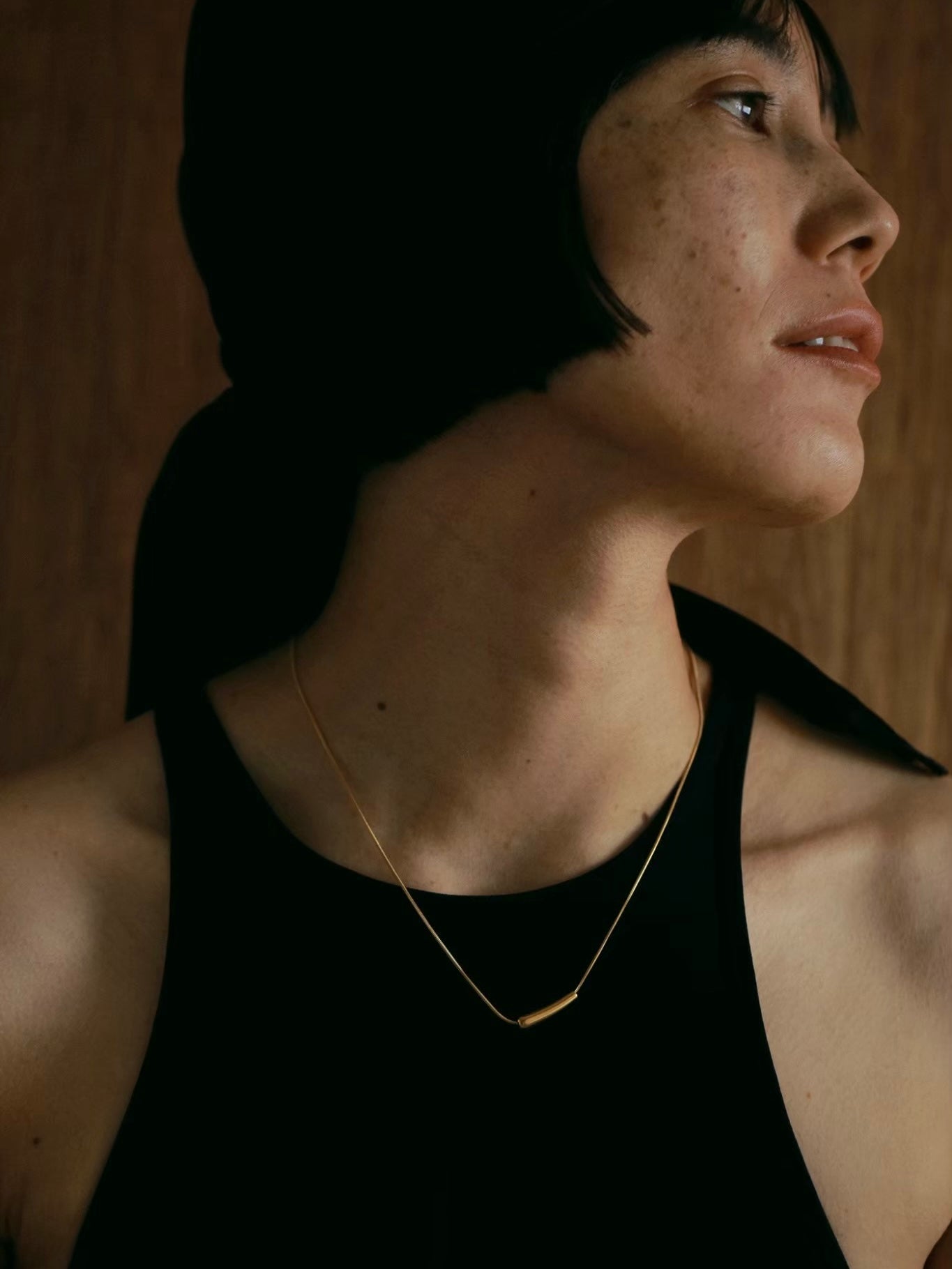 ［316L］Line Necklace (Gold)