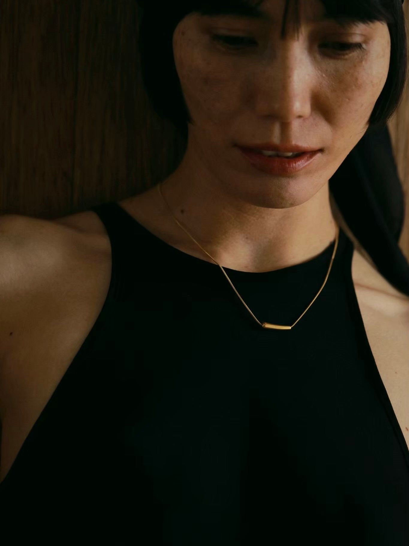 ［316L］Line Necklace (Gold)