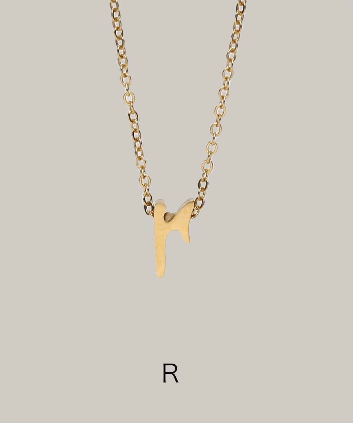 ［316L］Small initial Necklace (Gold)