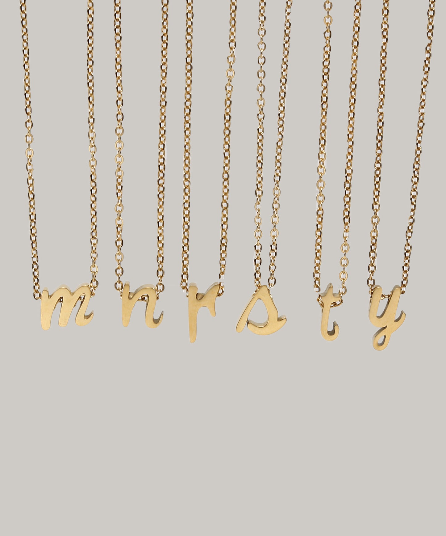 ［316L］Small initial Necklace (Gold)