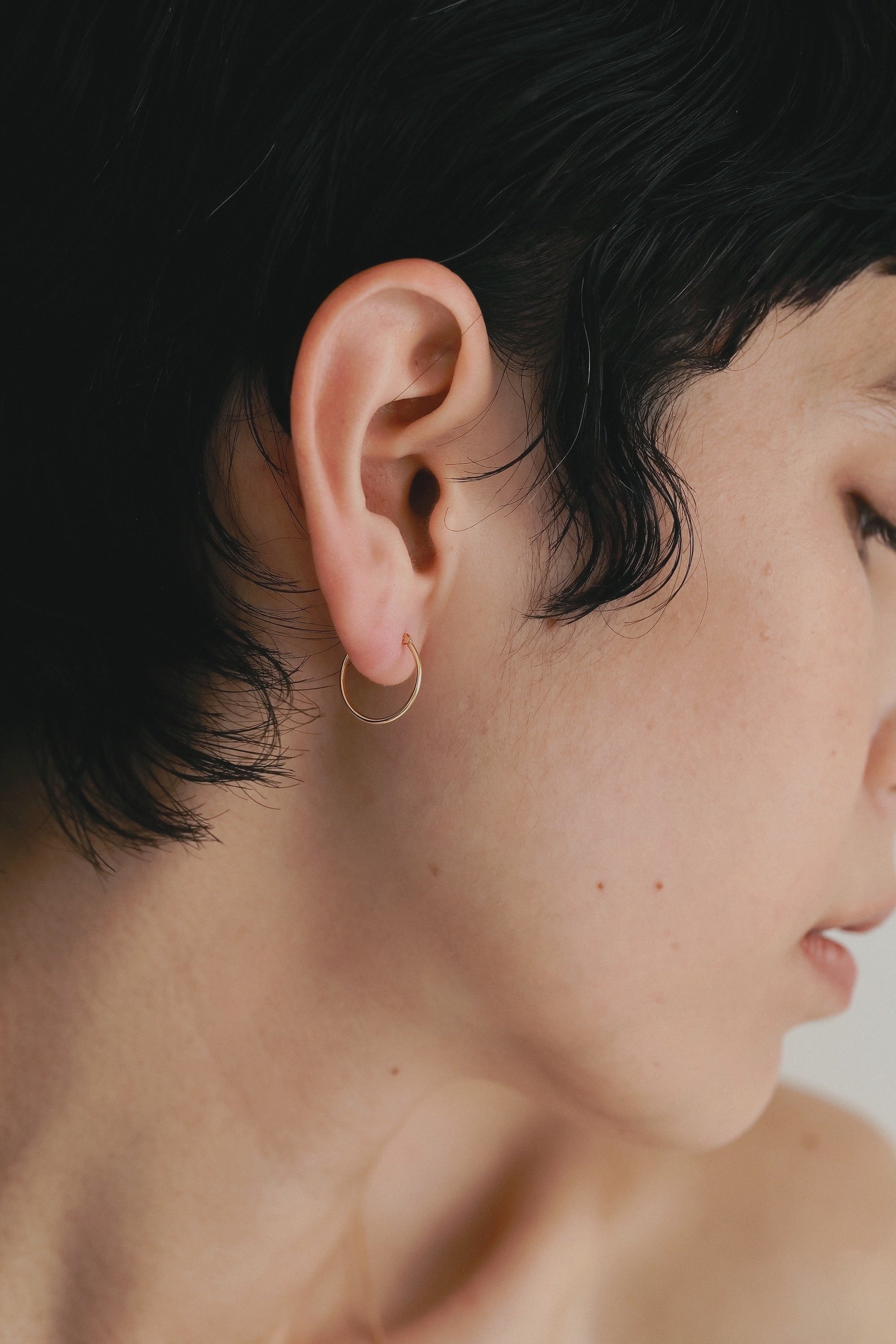 K18］Hoop Pierce (Gold) – TRES