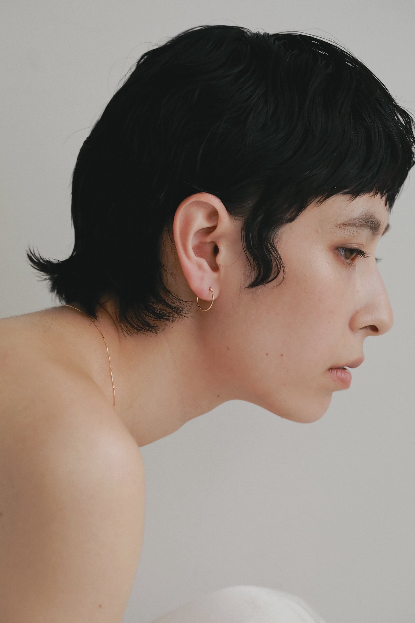［K18］Hoop Pierce (Gold)