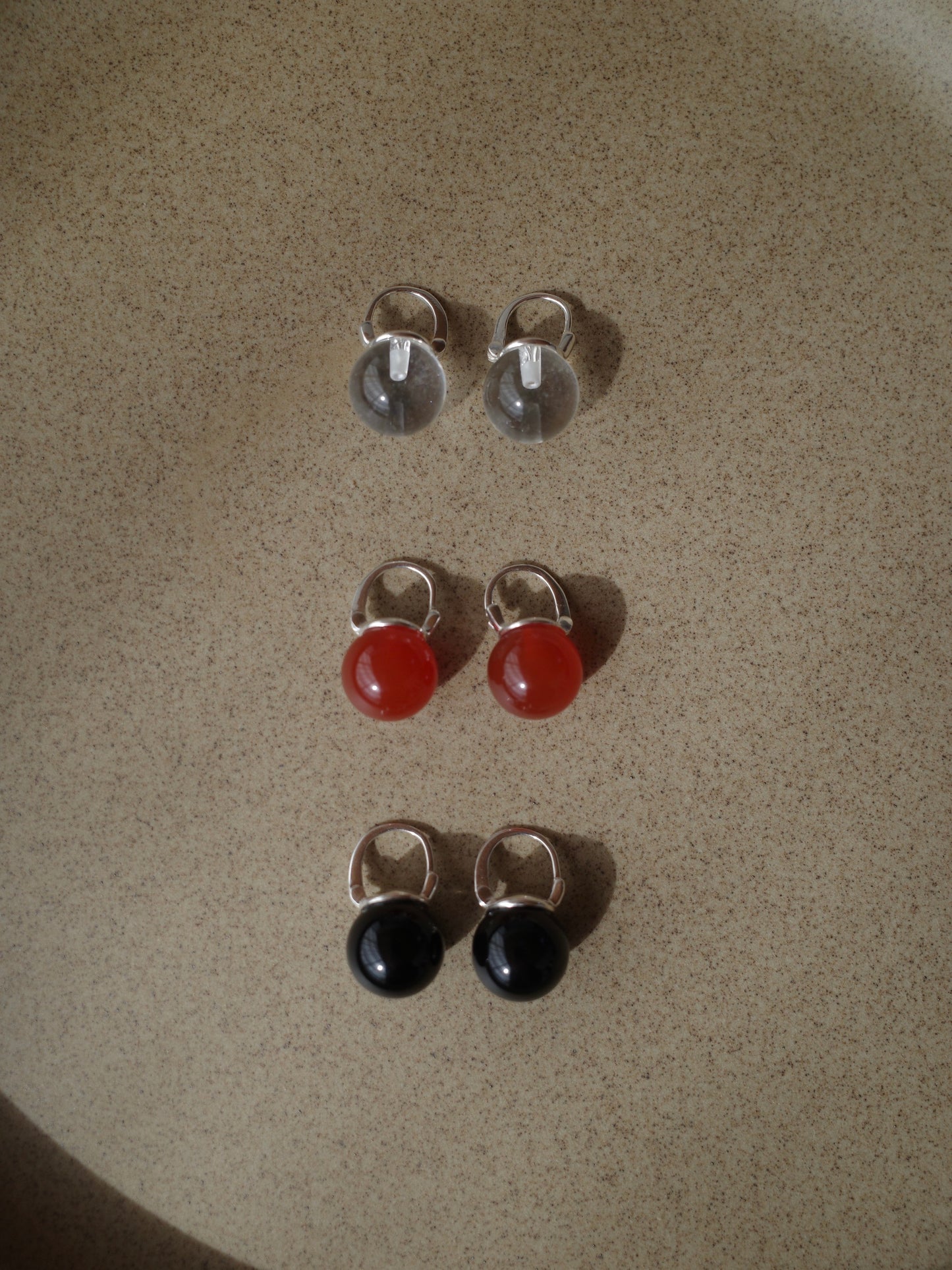 ［silver925］Color stone Pierce (Red)