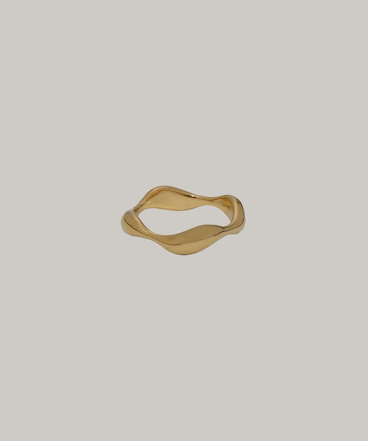 ［316L］Wave Ring (Gold)