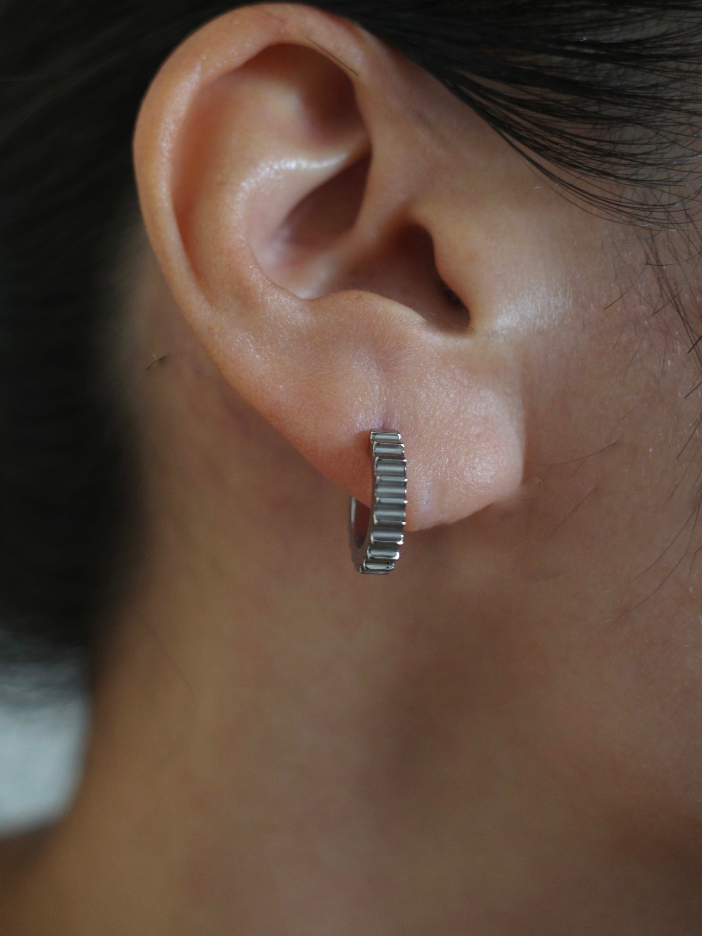 ［316L］Pleats Pierce (Silver)