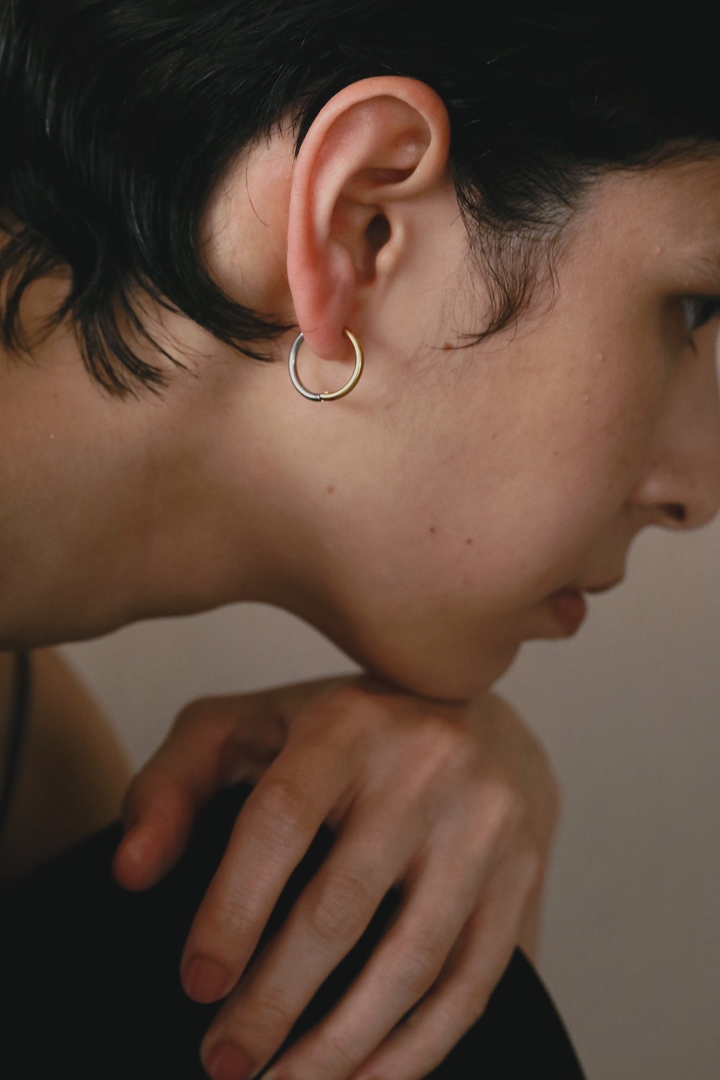 ［316L］Two tone Pierce (Gold×Silver)