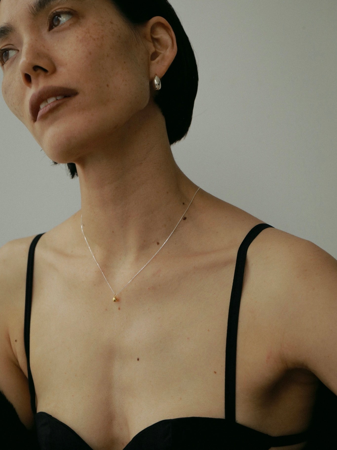 ［silver925］Mini ball Necklace (Gold×Silver)