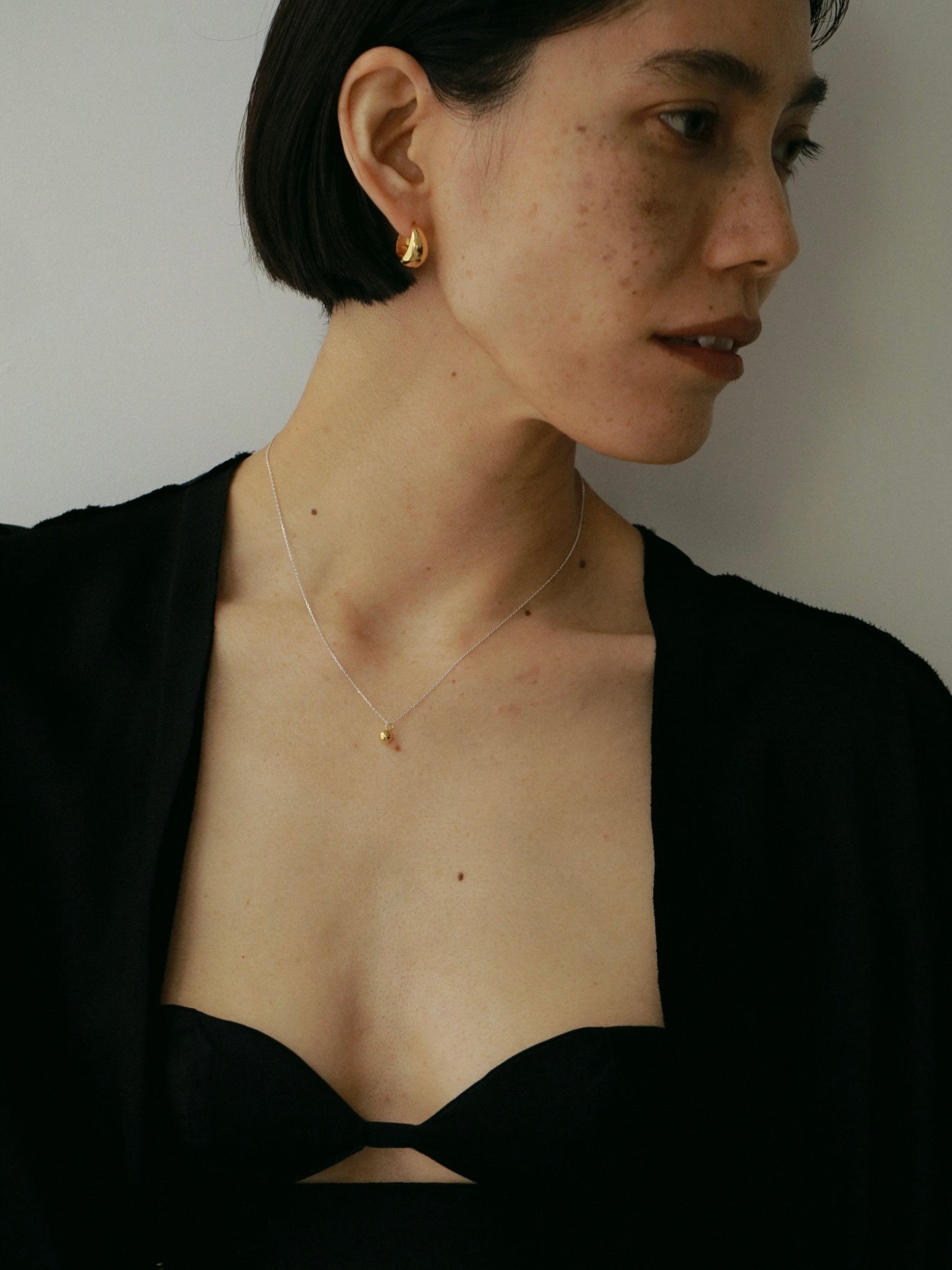 ［silver925］Mini ball Necklace (Gold×Silver)