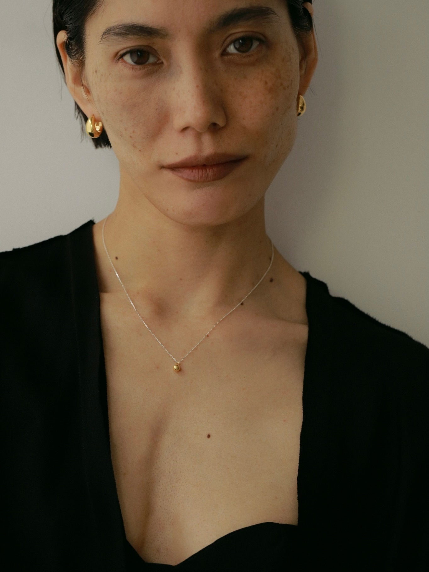 ［silver925］Mini ball Necklace (Gold×Silver)