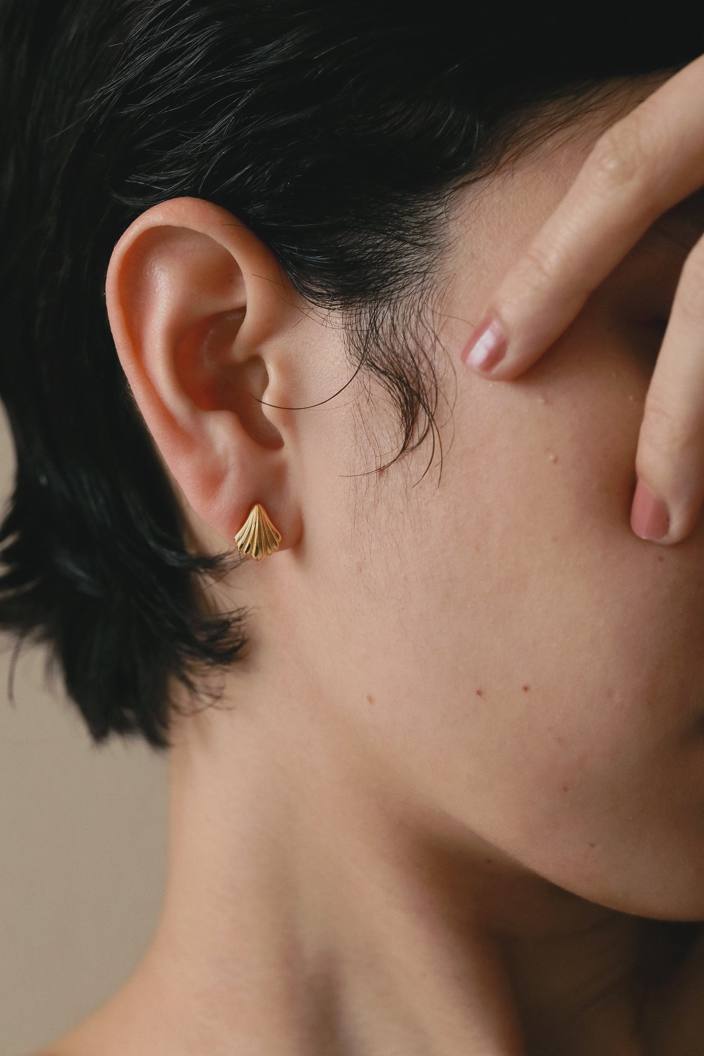 ［silver925］Mini shell Pierce (Gold)