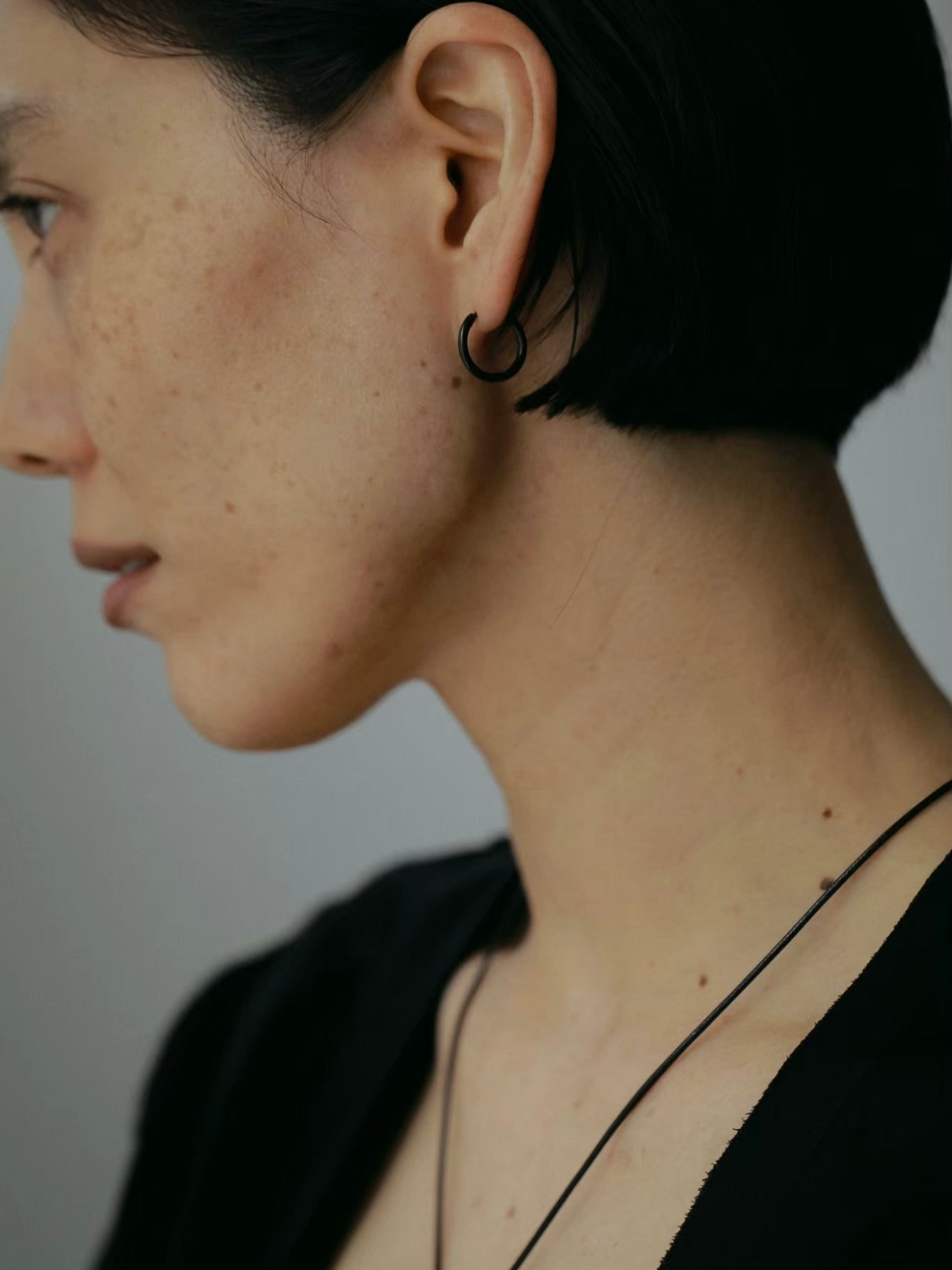 ［316L］Kuro hoop Pierce (Black)