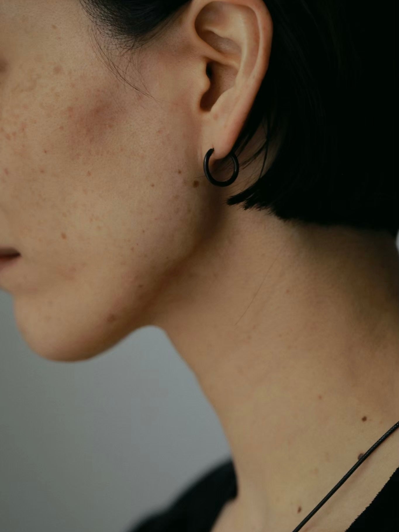 ［316L］Kuro hoop Pierce (Black)