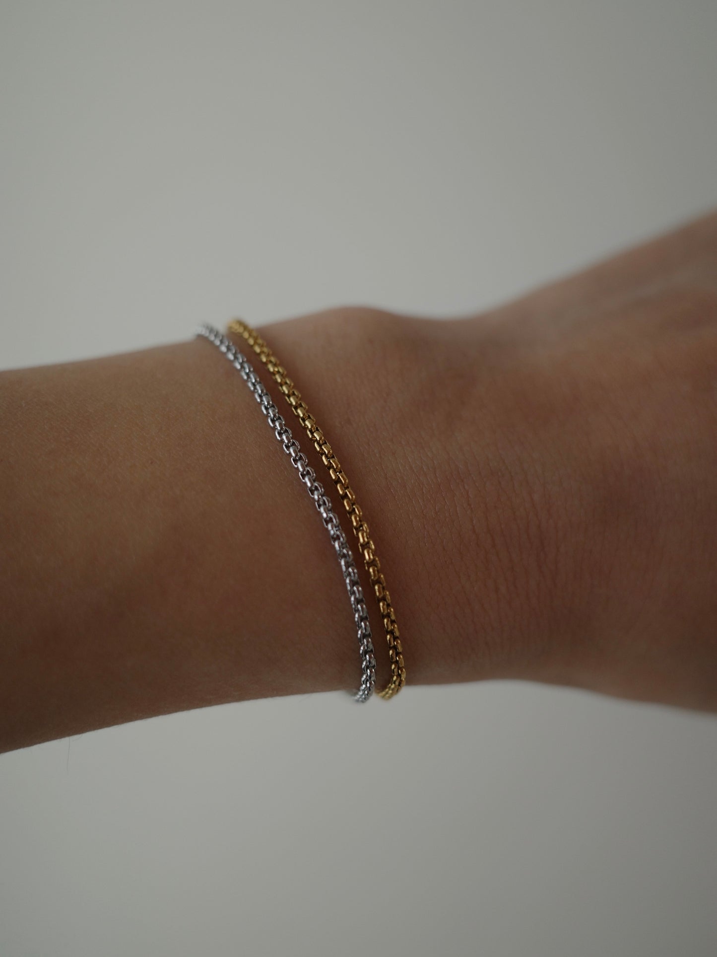 ［316L］Knit chain Bracelet (Silver)