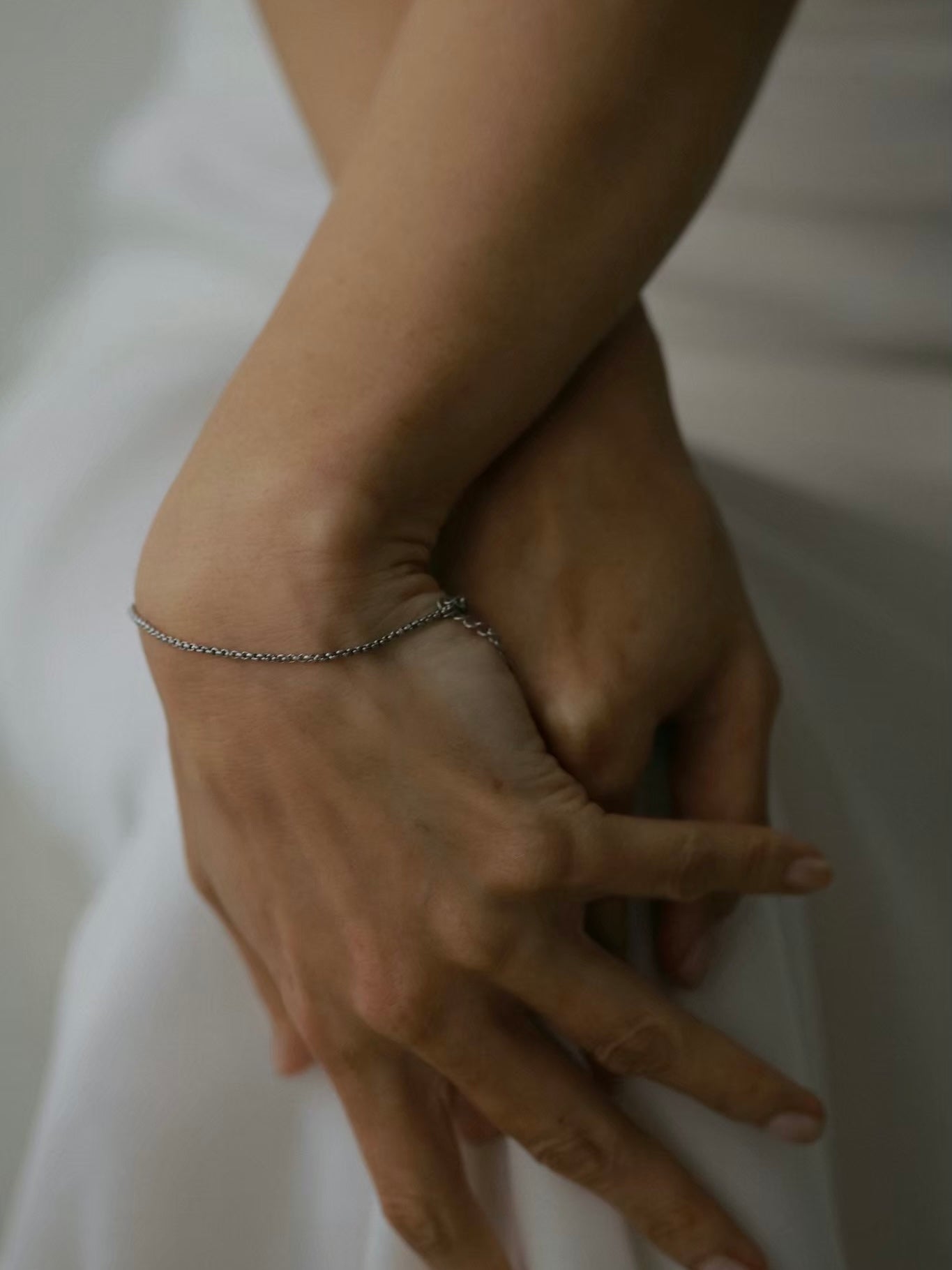［316L］Knit chain Bracelet (Silver)