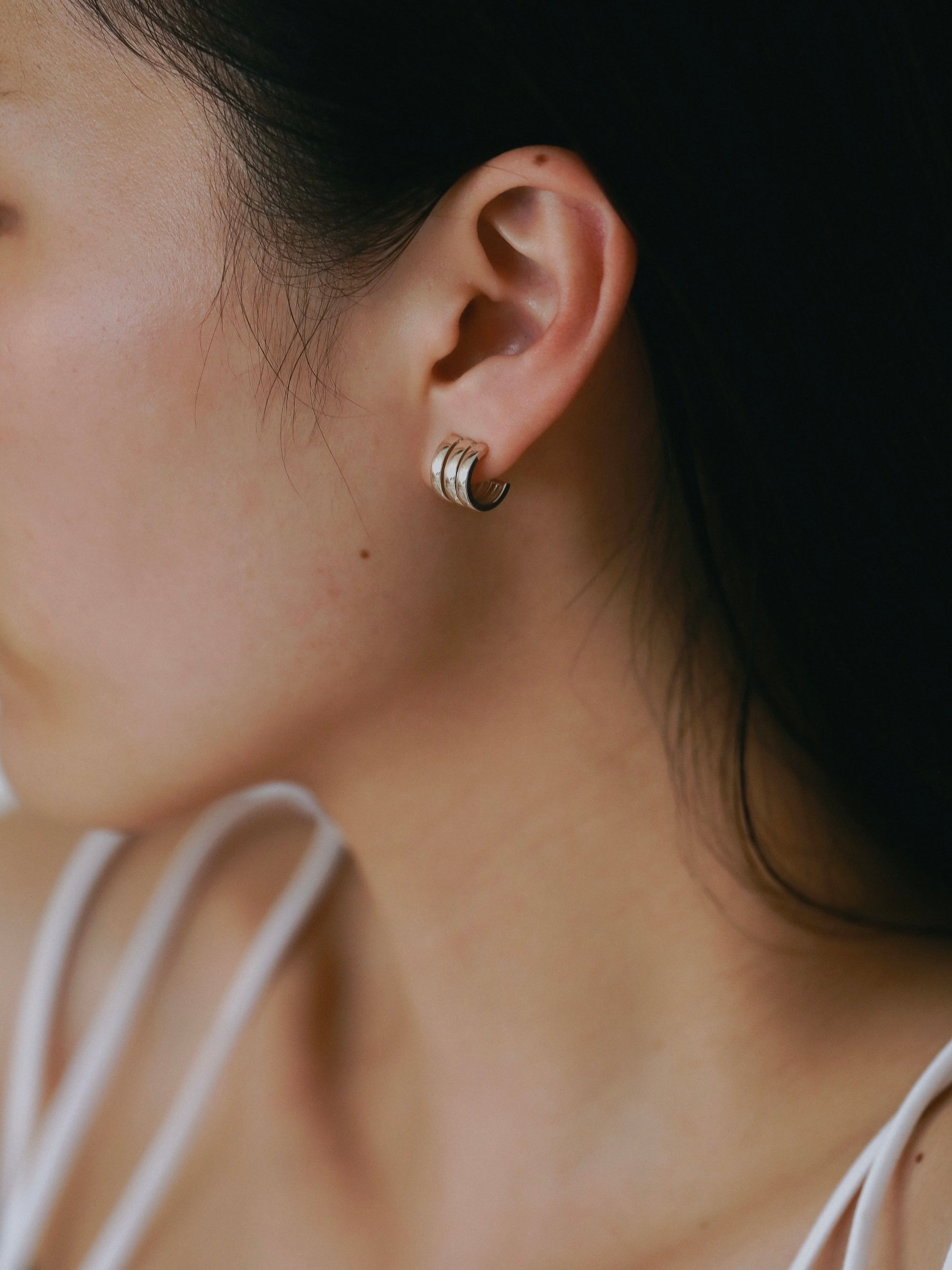 アクセサリー TRES silver925 triple pierce gold silver925］Triple