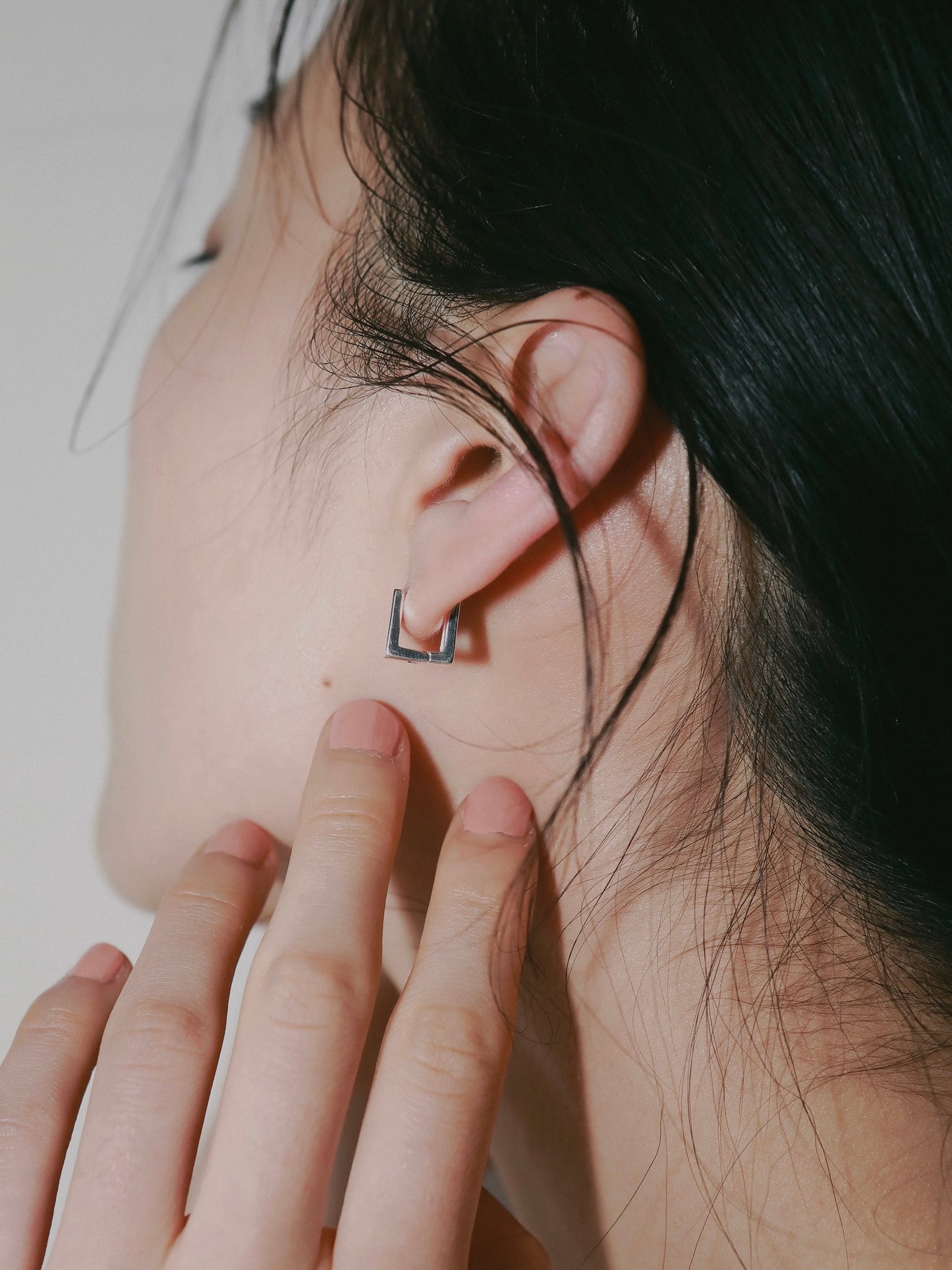 ［silver925］Mini square Pierce (Silver)