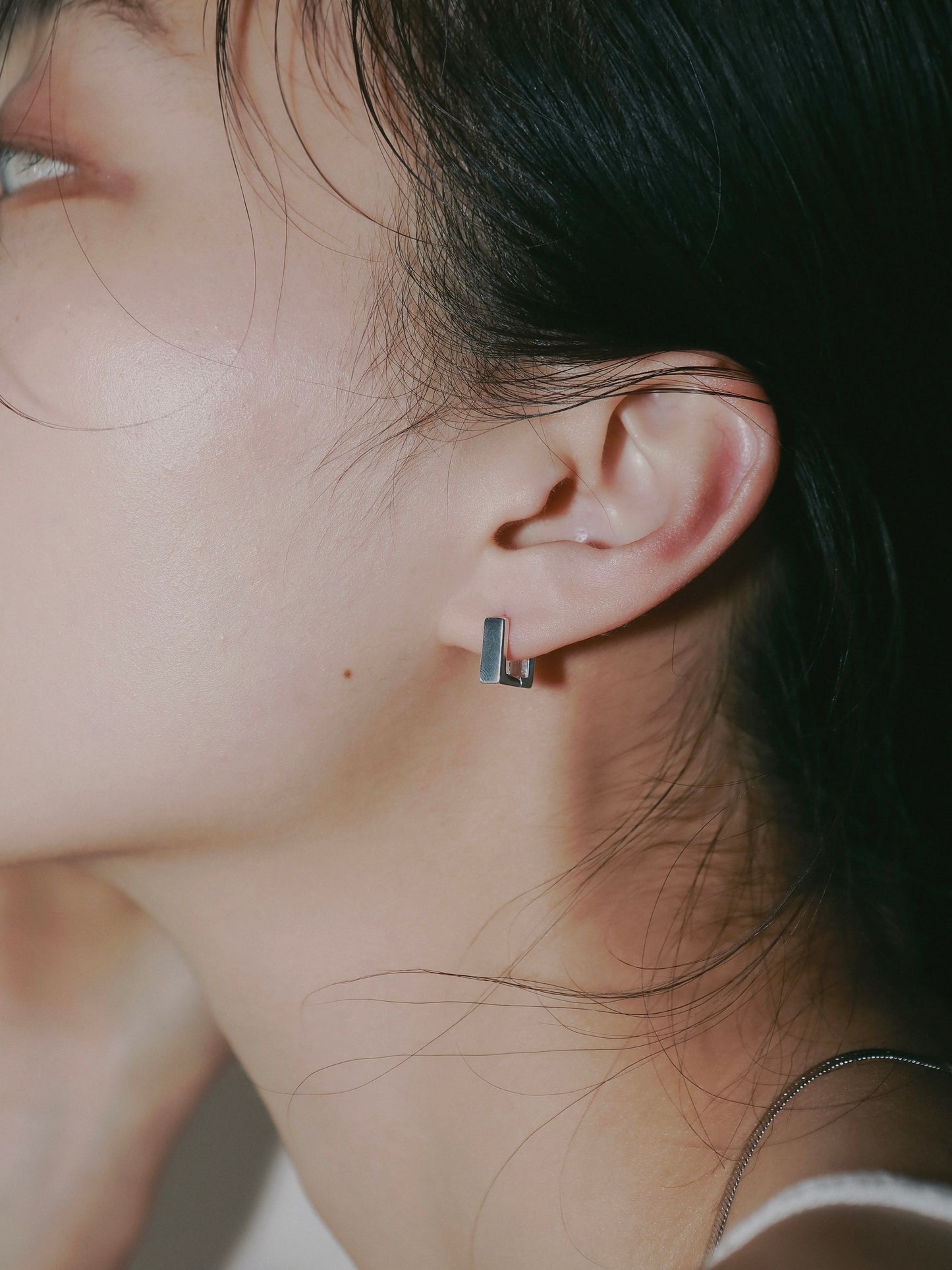 ［silver925］Mini square Pierce (Silver)