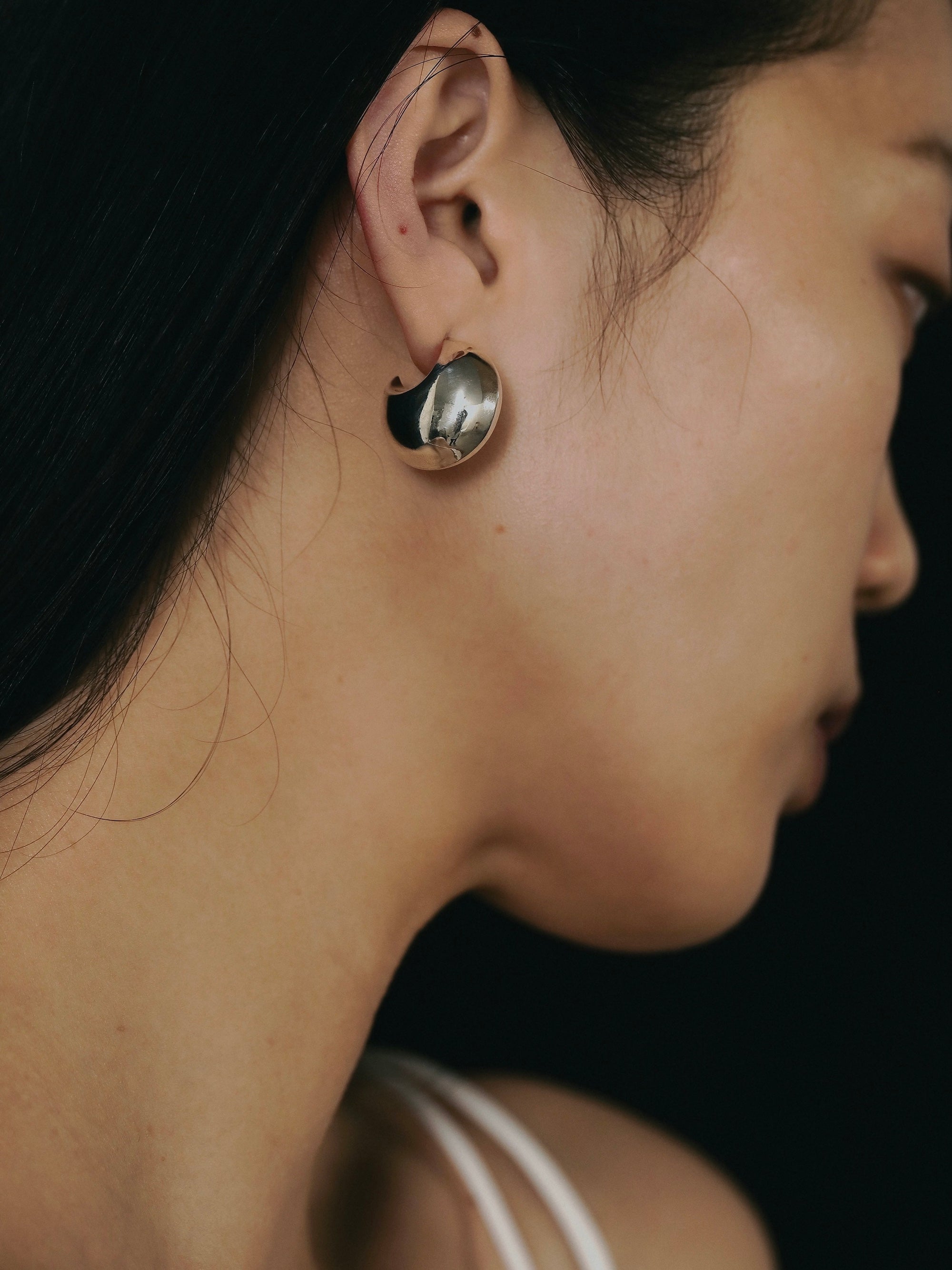silver925］Half moon Pierce (Silver) – TRES