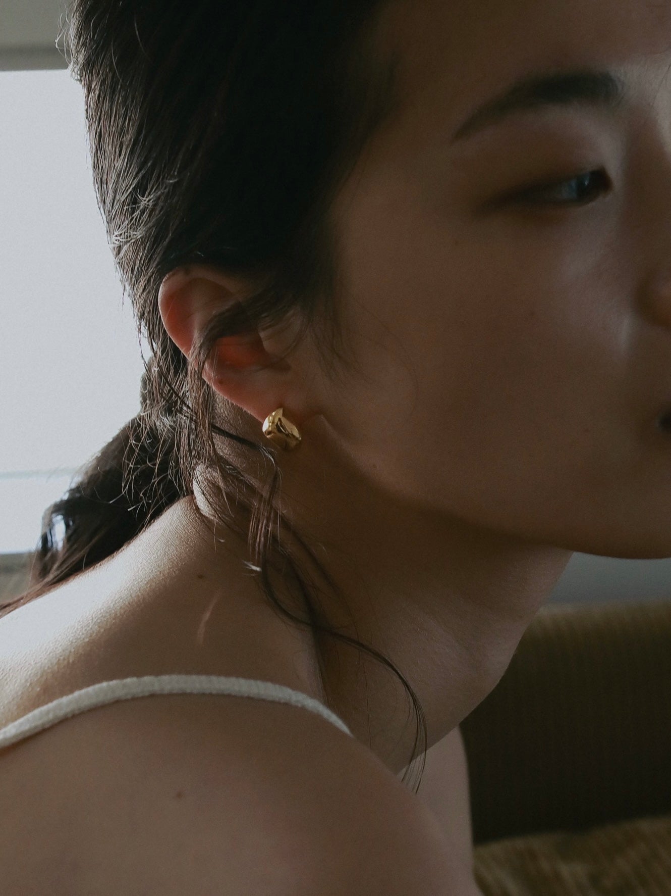 ［silver925］Lobe Pierce (Gold)