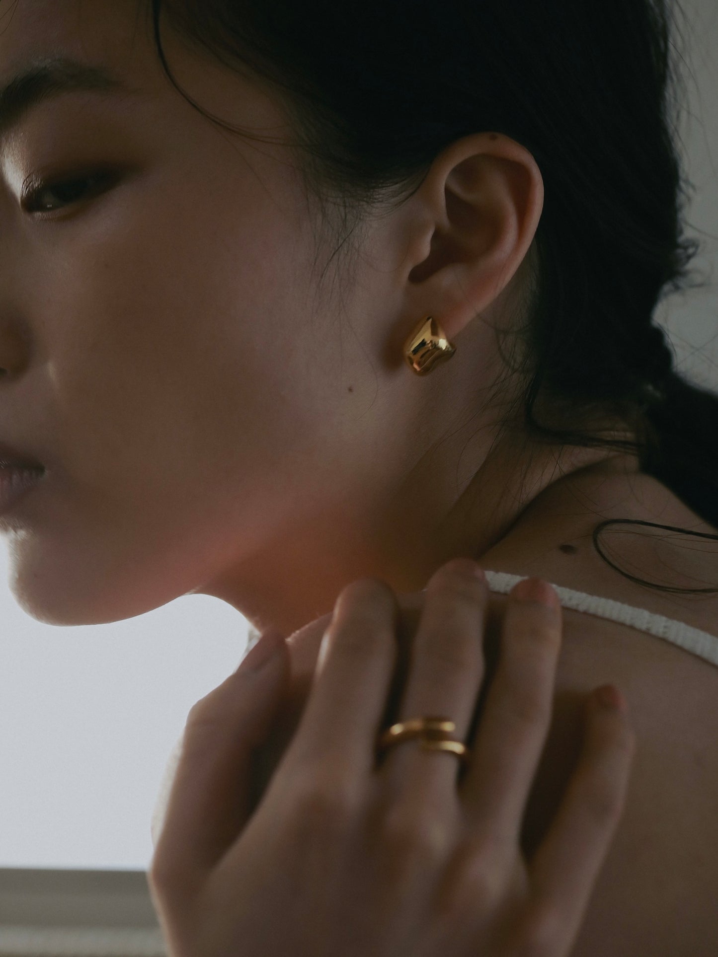 ［silver925］Lobe Pierce (Gold)