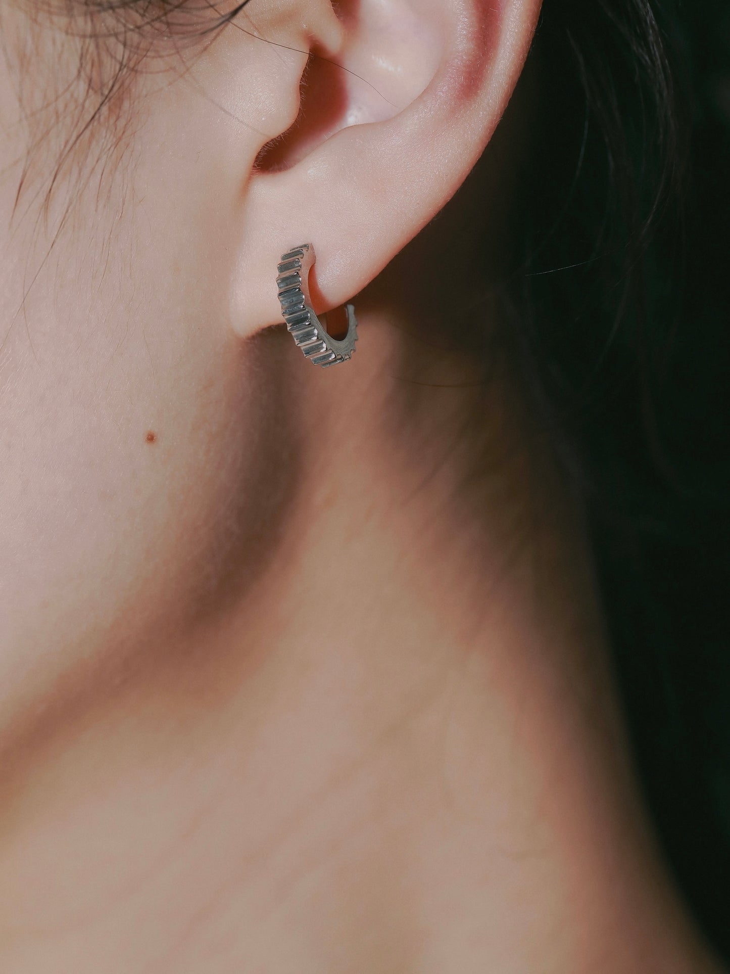 ［316L］Pleats Pierce (Silver)